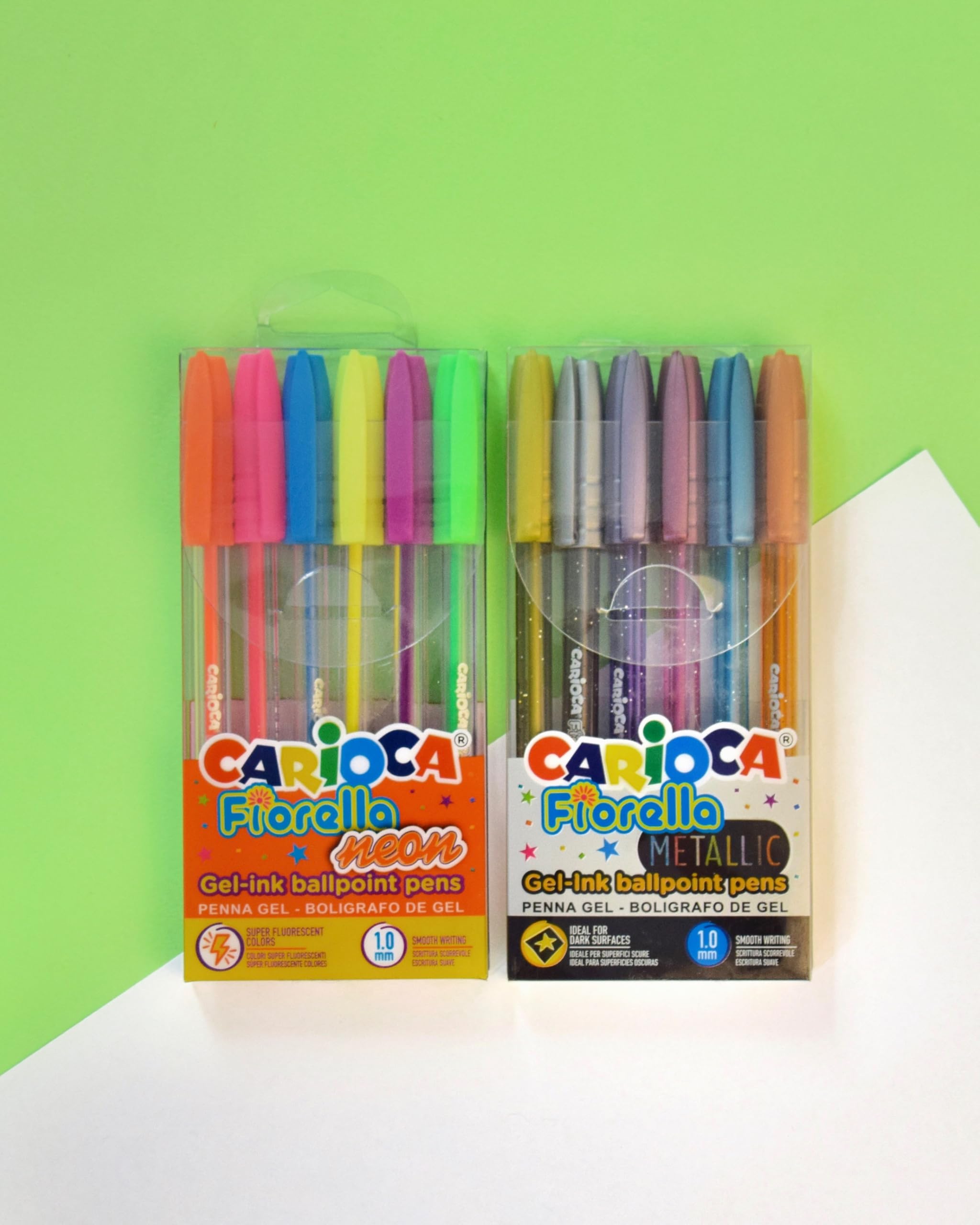 carioca-fiorella-lot-de-6-stylos-gel-m-tallis-s-pointe-1-mm-corps-triangulaire-t image 3