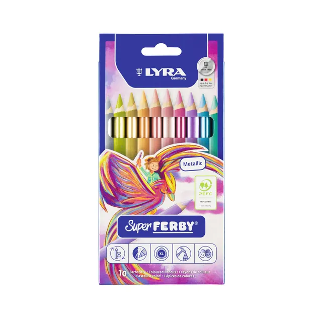 lyra-super-ferby-metallic-tui-10-crayons-de-couleur-m-tallis-s image 1
