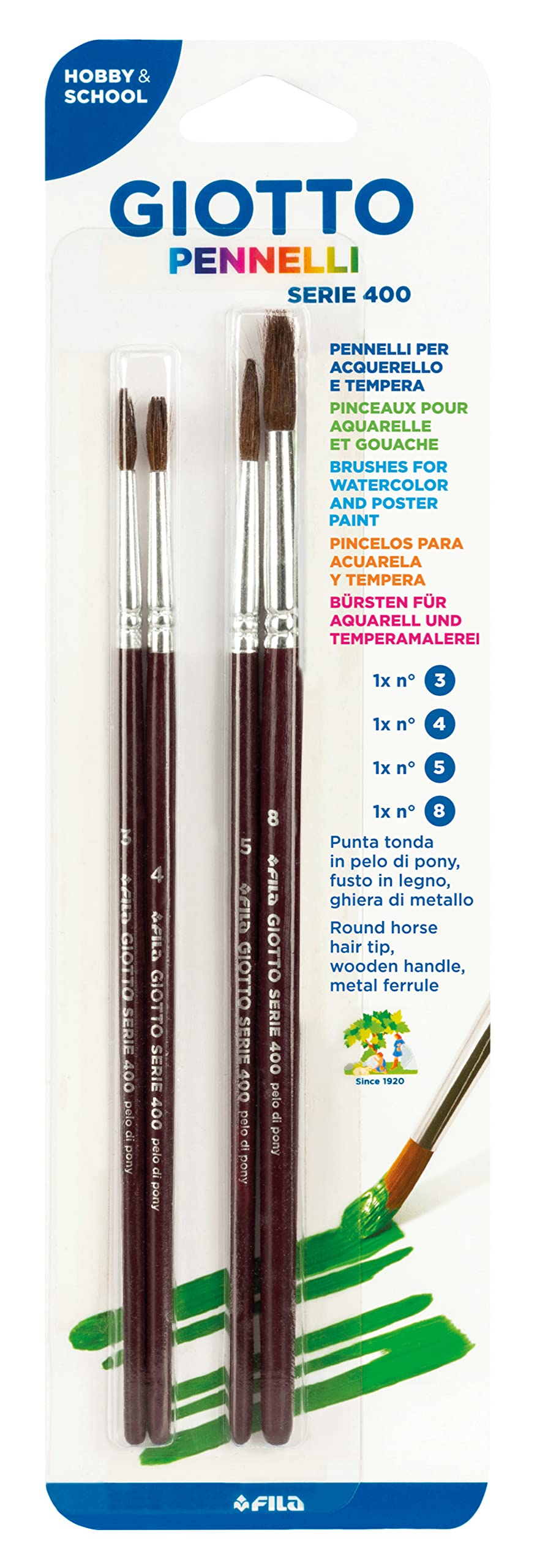 giotto-pinceaux-s-rie-400-lot-de-4-pointes-rondes-poils-de-poney image 1