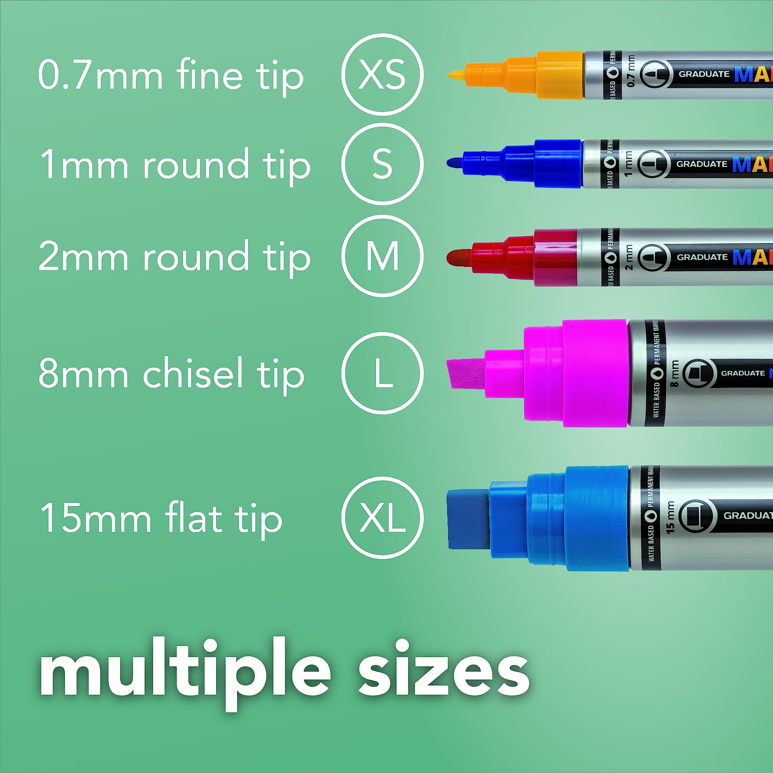 lyra-graduate-mark-all-etui-12-marqueurs-permanents-2-mm-couleurs-assorties image 3
