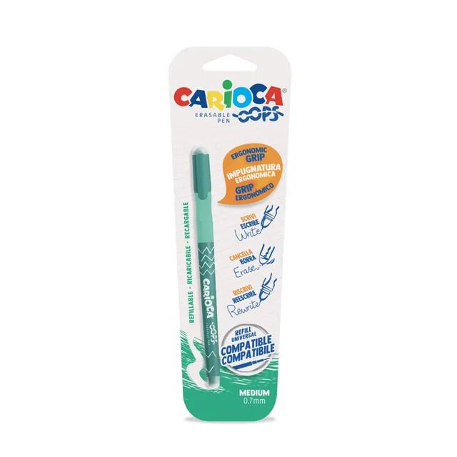 carioca-oops-vert-stylo-bille-effa-able-0-7-mm image 1