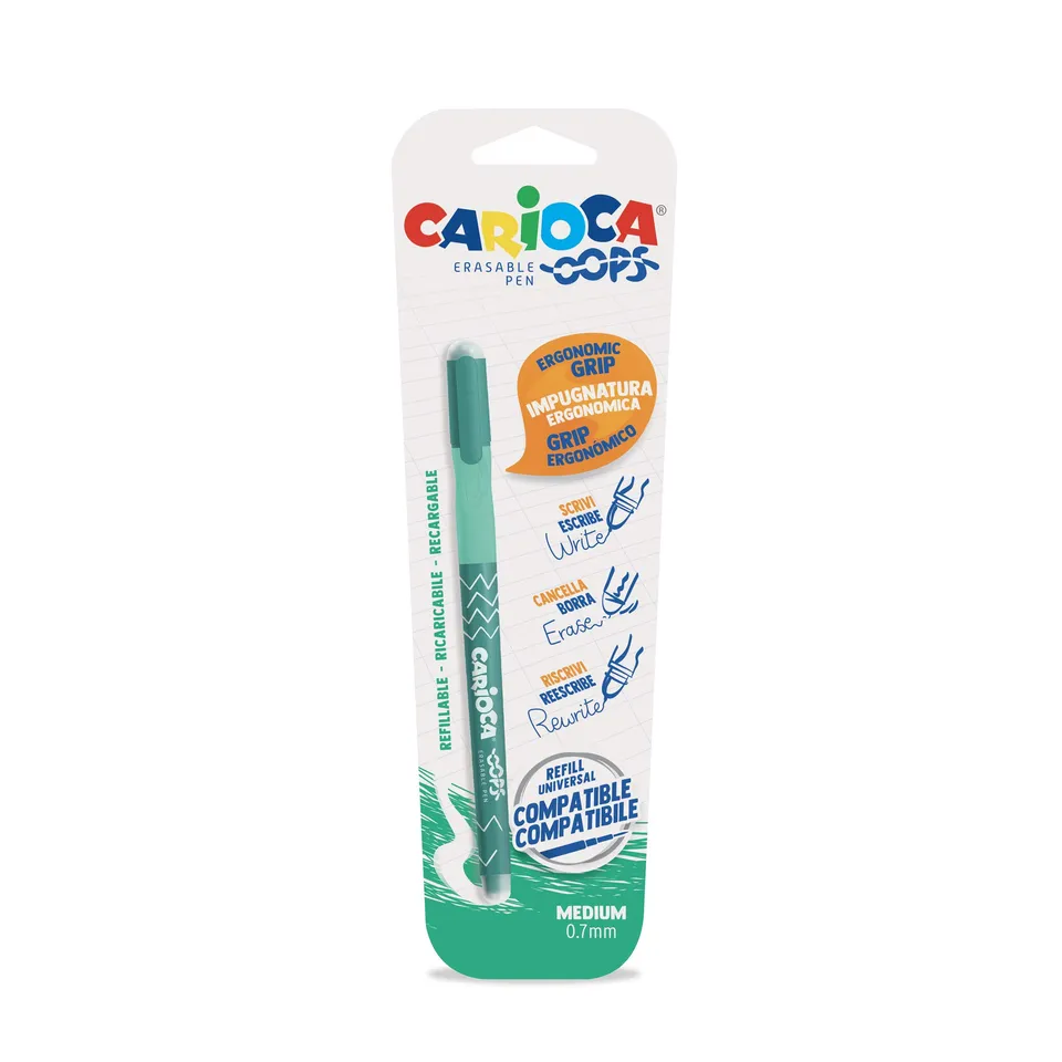 carioca-oops-vert-stylo-bille-effa-able-0-7-mm image 1