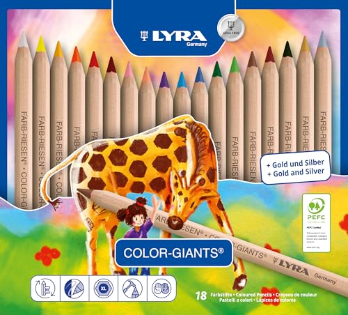 lyra-color-giants-lot-de-18-crayons-de-couleur-hexagonaux-mine-6-3-mm image 2