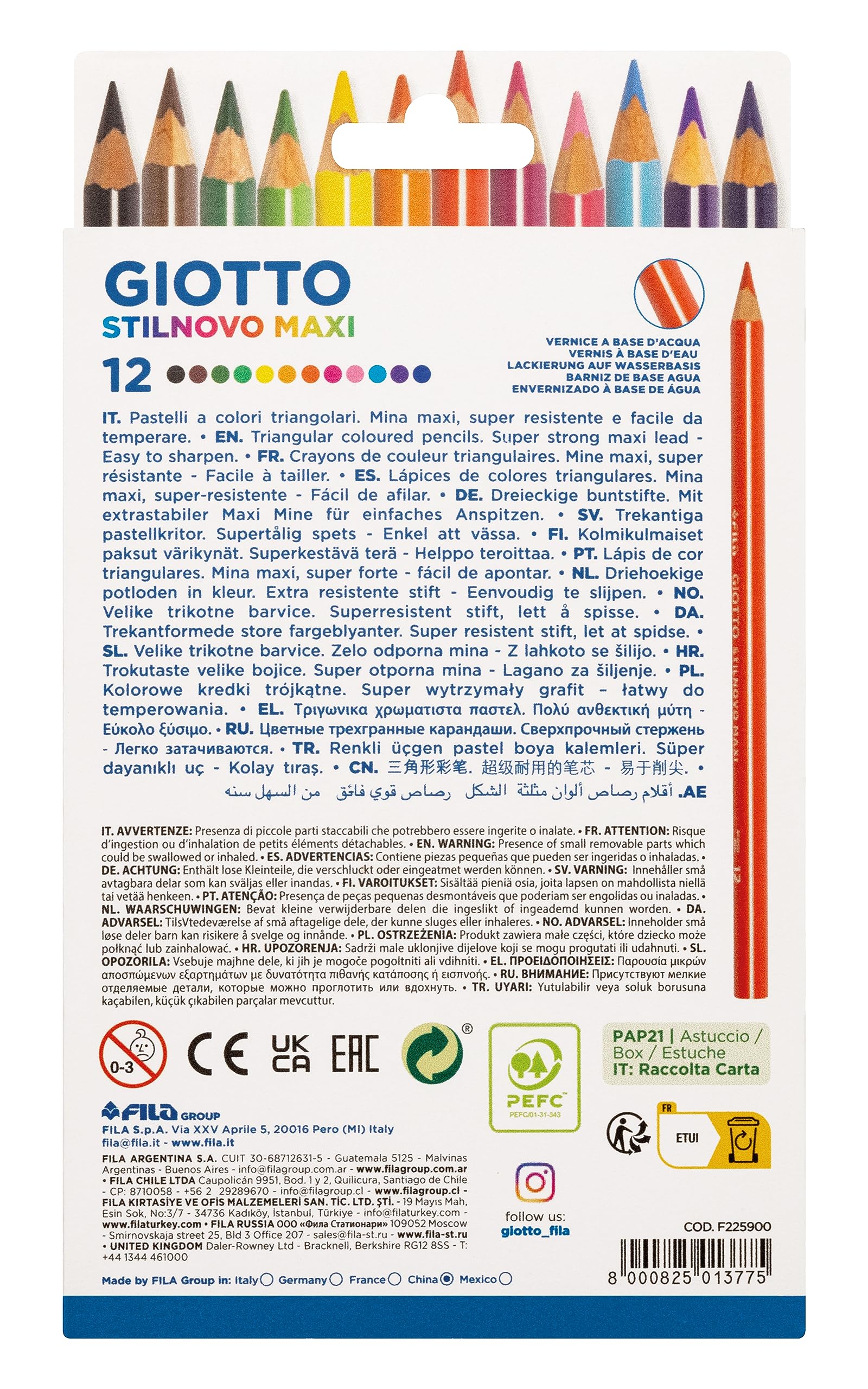 giotto-stilnovo-maxi-tui-12-crayons-de-couleur-triangulaires-4-3-mm image 4