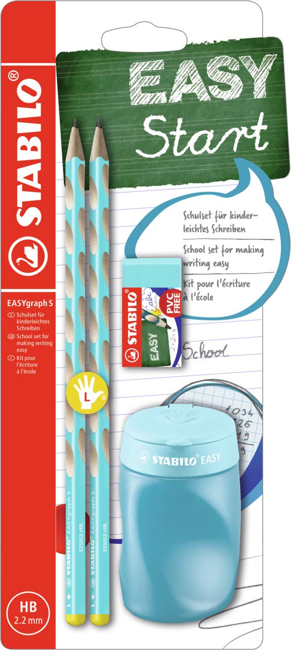 stabilo-easygraph-s-crayon-graphite-ergonomique-gaucher-set-scolaire-2-crayons-h image 1