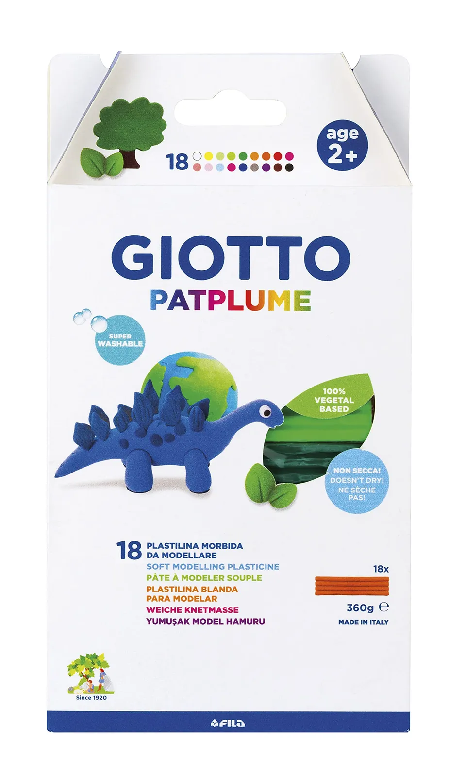 giotto-patplume-assortiment-de-p-te-modeler-18-pains-de-20-g-couleurs-classiques image 1
