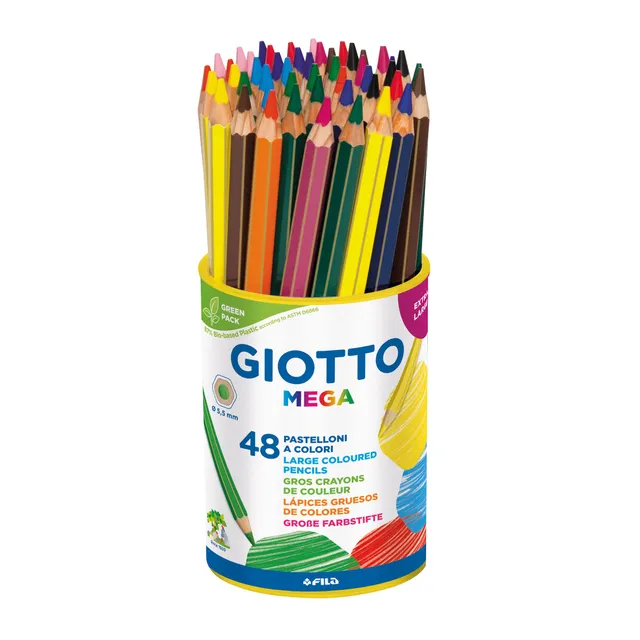 giotto-mega-pot-de-48-crayons-de-couleur-mine-5-5-mm image 1