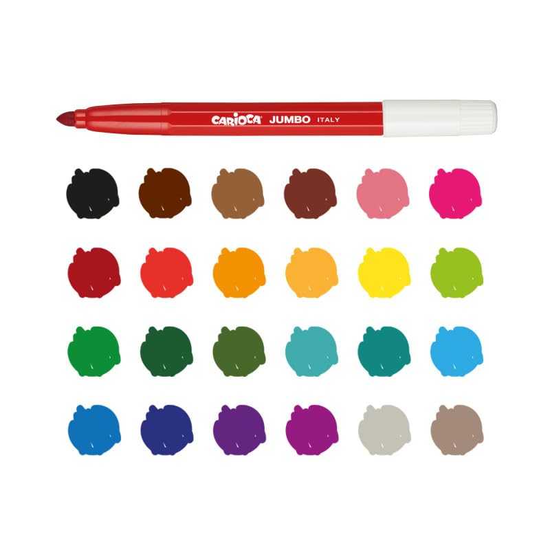 carioca-jumbo-lot-de-40-marqueurs-super-lavables-pointe-maxi-6-mm-couleurs-assor image 6
