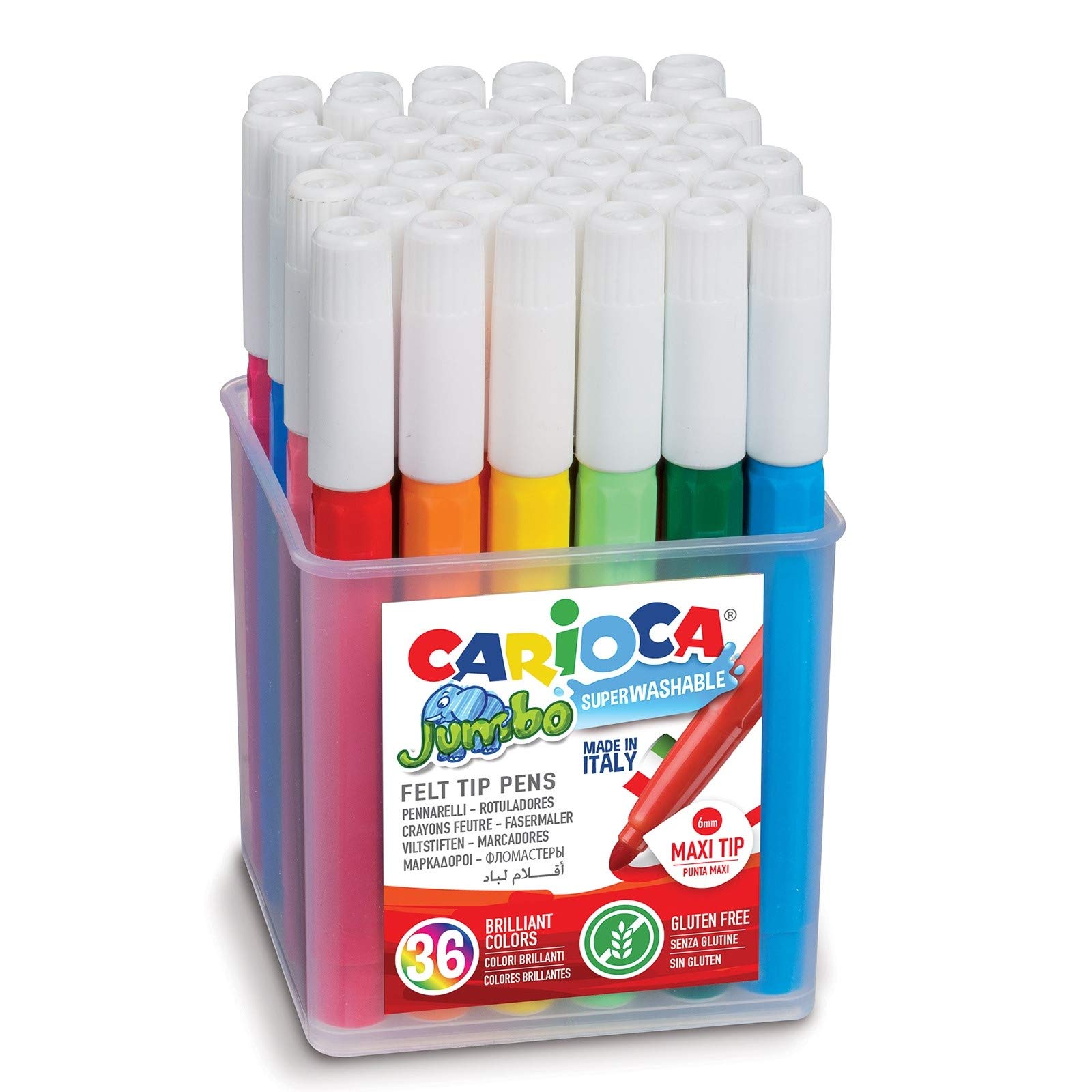 carioca-jumbo-colors-bo-te-de-18-marqueurs-super-lavables-pour-enfants-pointe-6- image 7