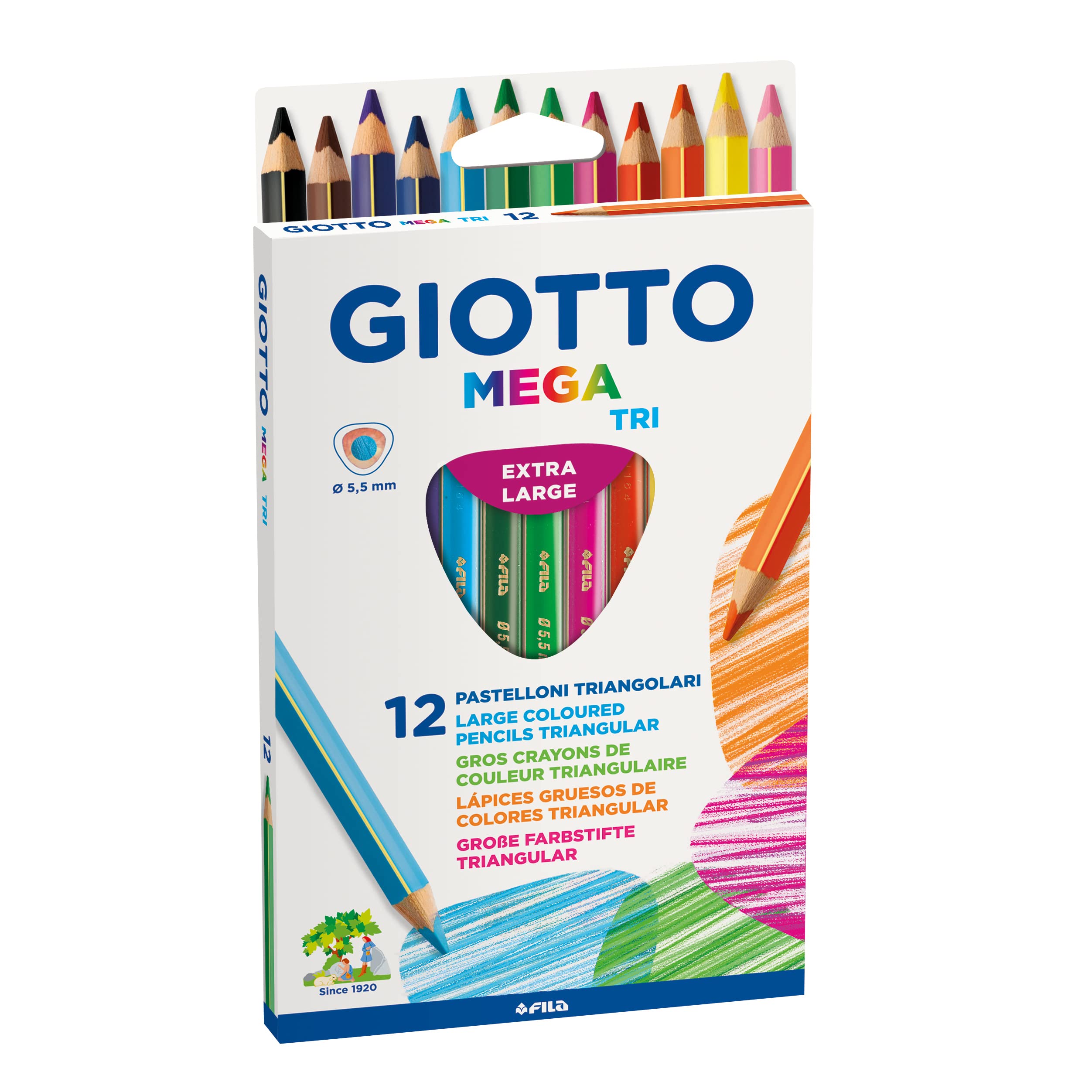 giotto-mega-tri-tui-12-crayons-de-couleur-triangulaires image 1