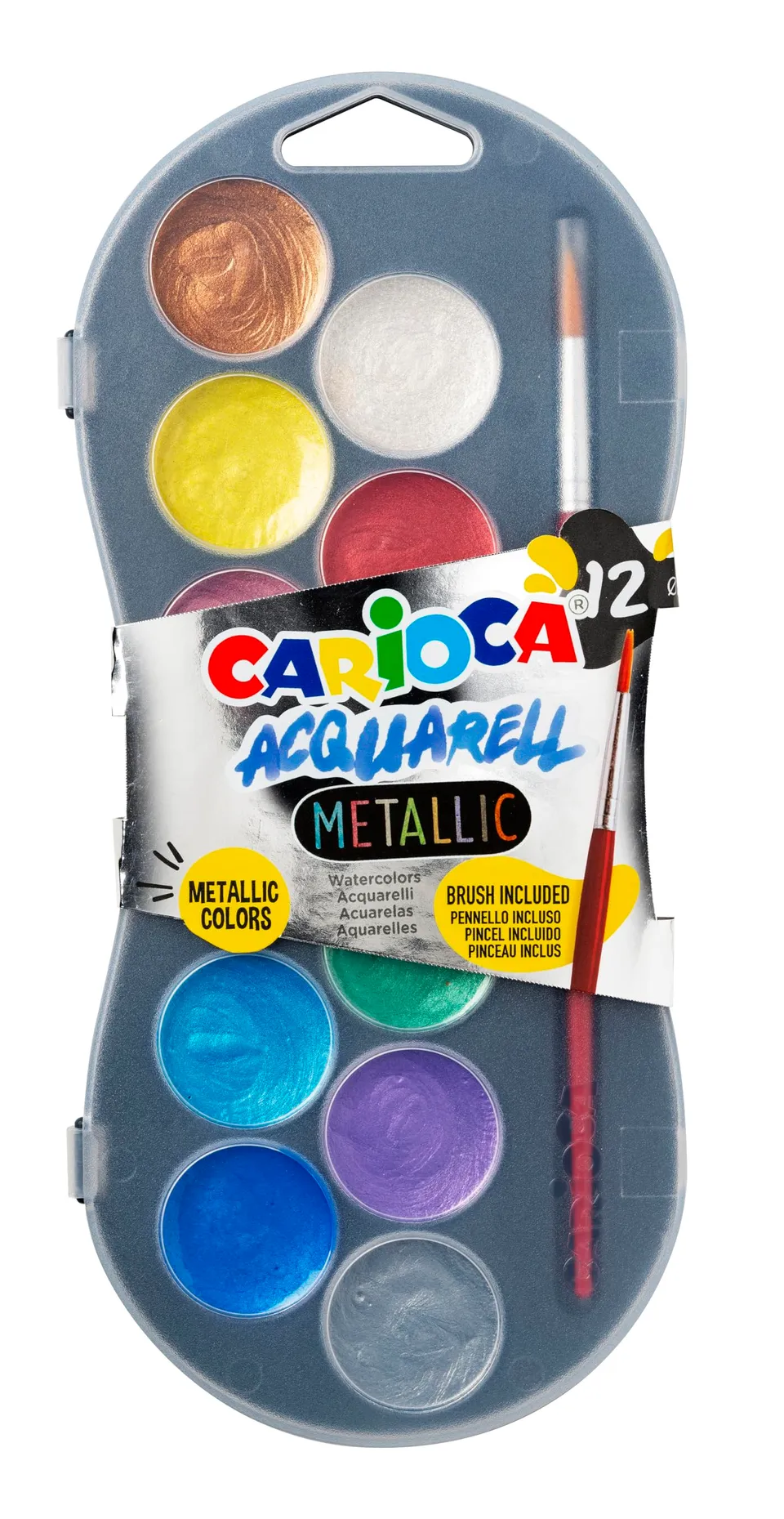 carioca-aquarelles-m-talliques-acquarell-tui-de-12-pastilles-30-mm image 1