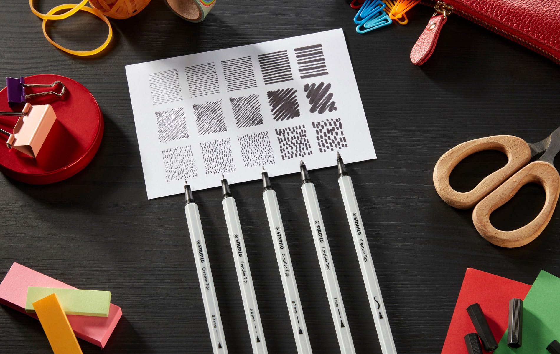 stabilo-creative-tips-bo-te-m-tal-50-feutres-dessin-calligraphie-5-pointes image 6