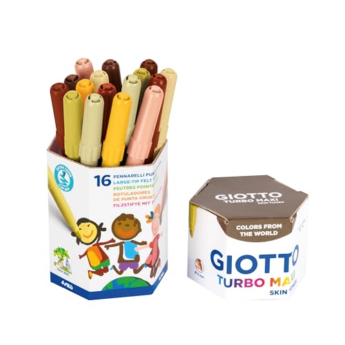 giotto-turbo-maxi-skin-tones-pot-de-16-feutres-tons-peau-pointe-5-mm image 4