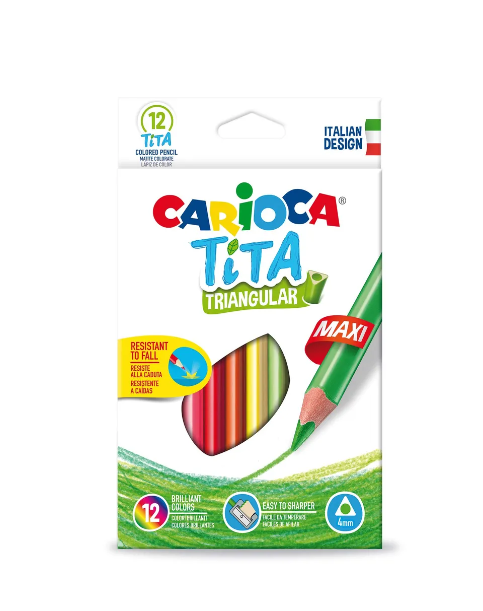 carioca-crayons-de-couleur-tita-avec-gomme-bo-te-de-12-mine-3-mm image 1