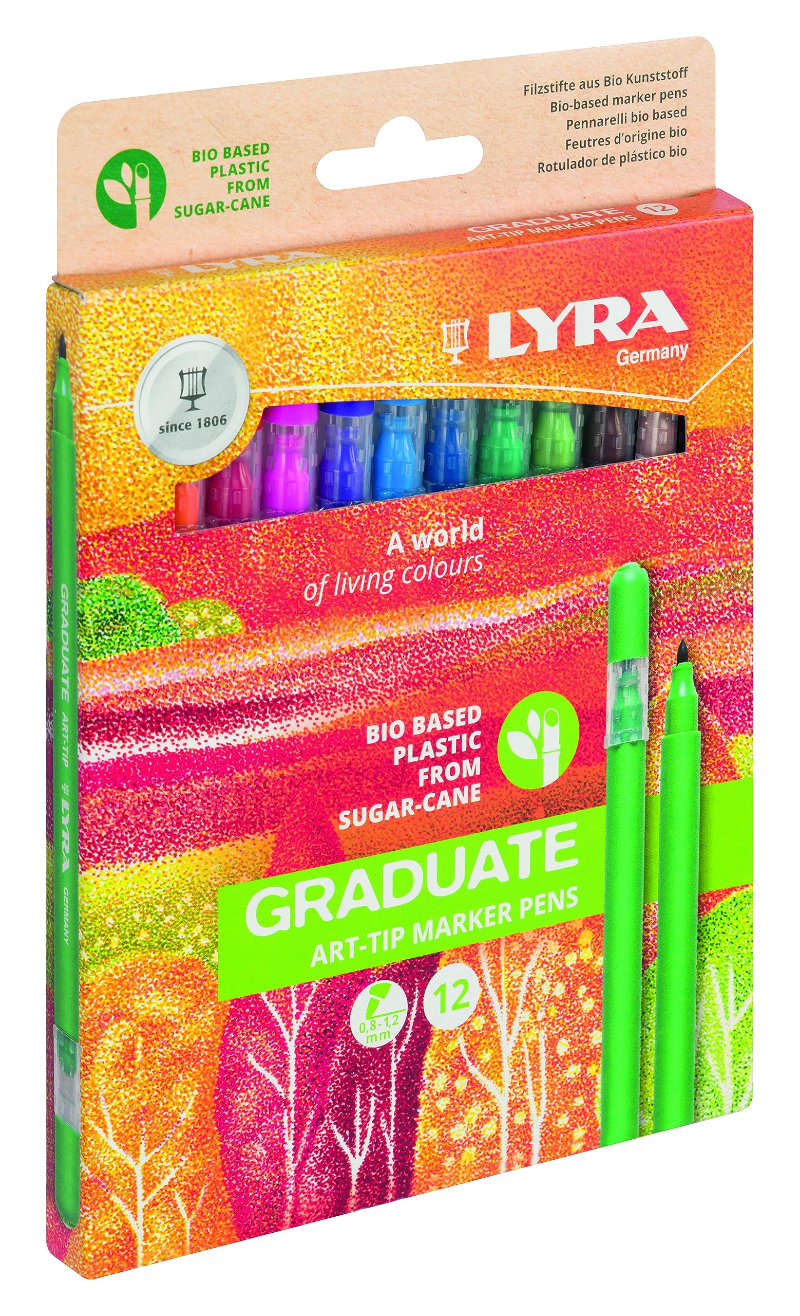 lyra-graduate-art-tip-tui-12-feutres-assortis-pointe-fibre image 2