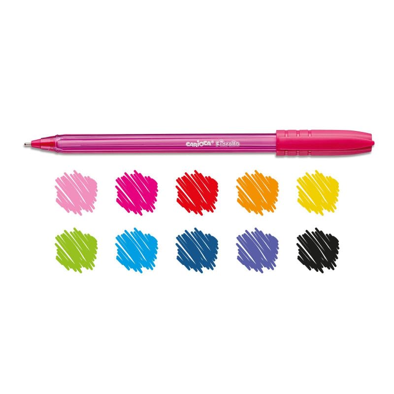 carioca-fiorella-lot-10-stylos-bille-1-mm-couleurs-assorties image 8