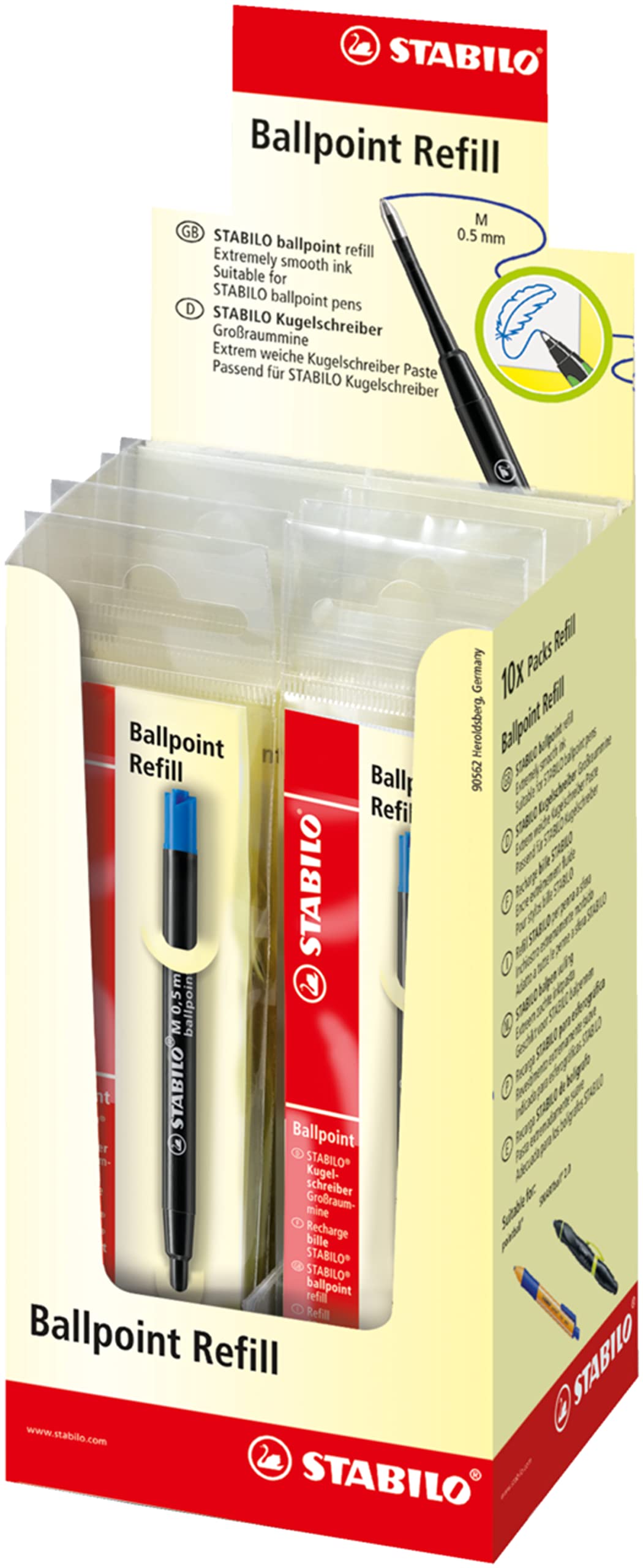 stabilo-pointball-recharge-stylo-bille-lot-x-10-noir-0-5-mm image 5