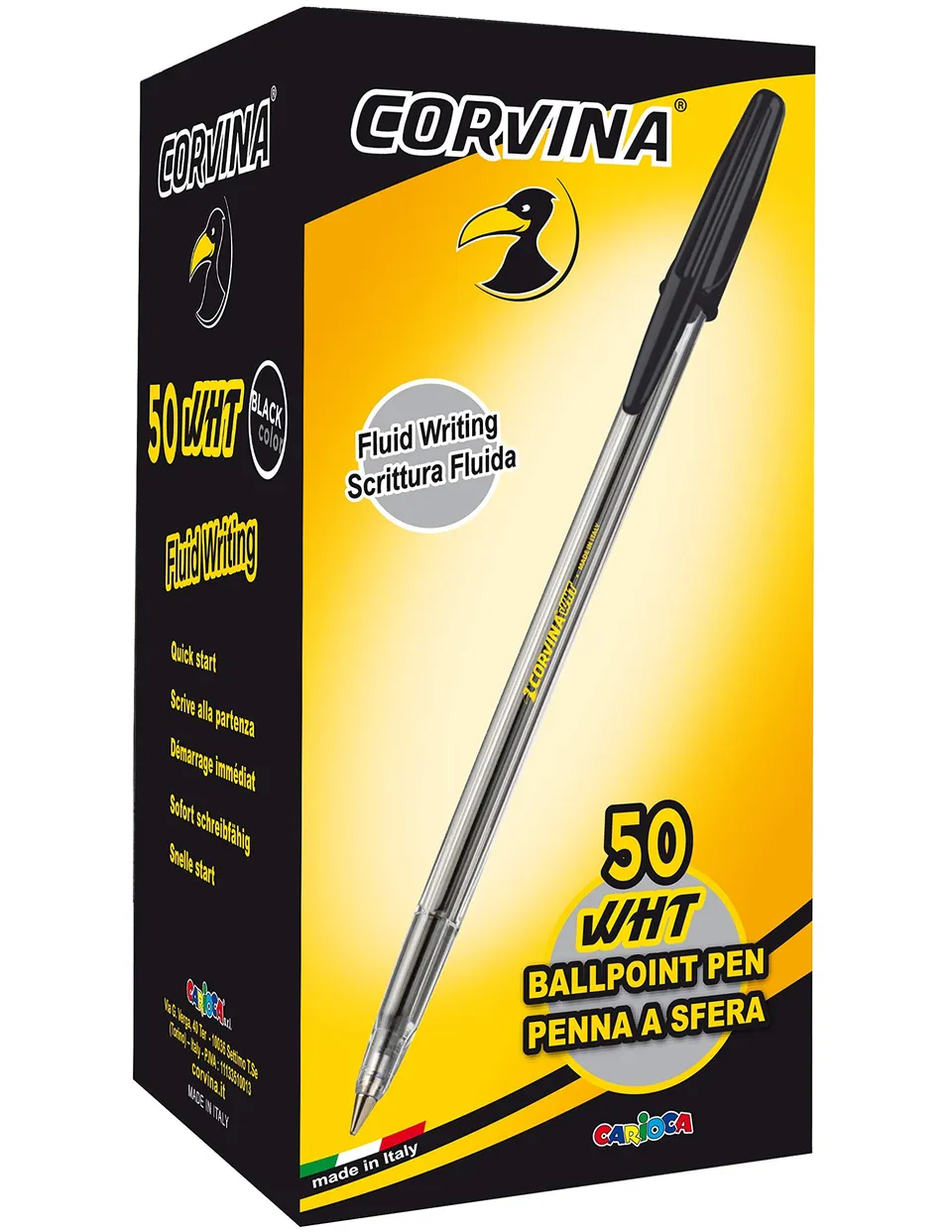 carioca-corvina-wht-41644-01-stylo-bille-noir-lot-de-50 image 1