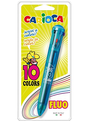 carioca-maxi-fluo-stylo-bille-r-tractable-multicouleurs-avec-clip image 3