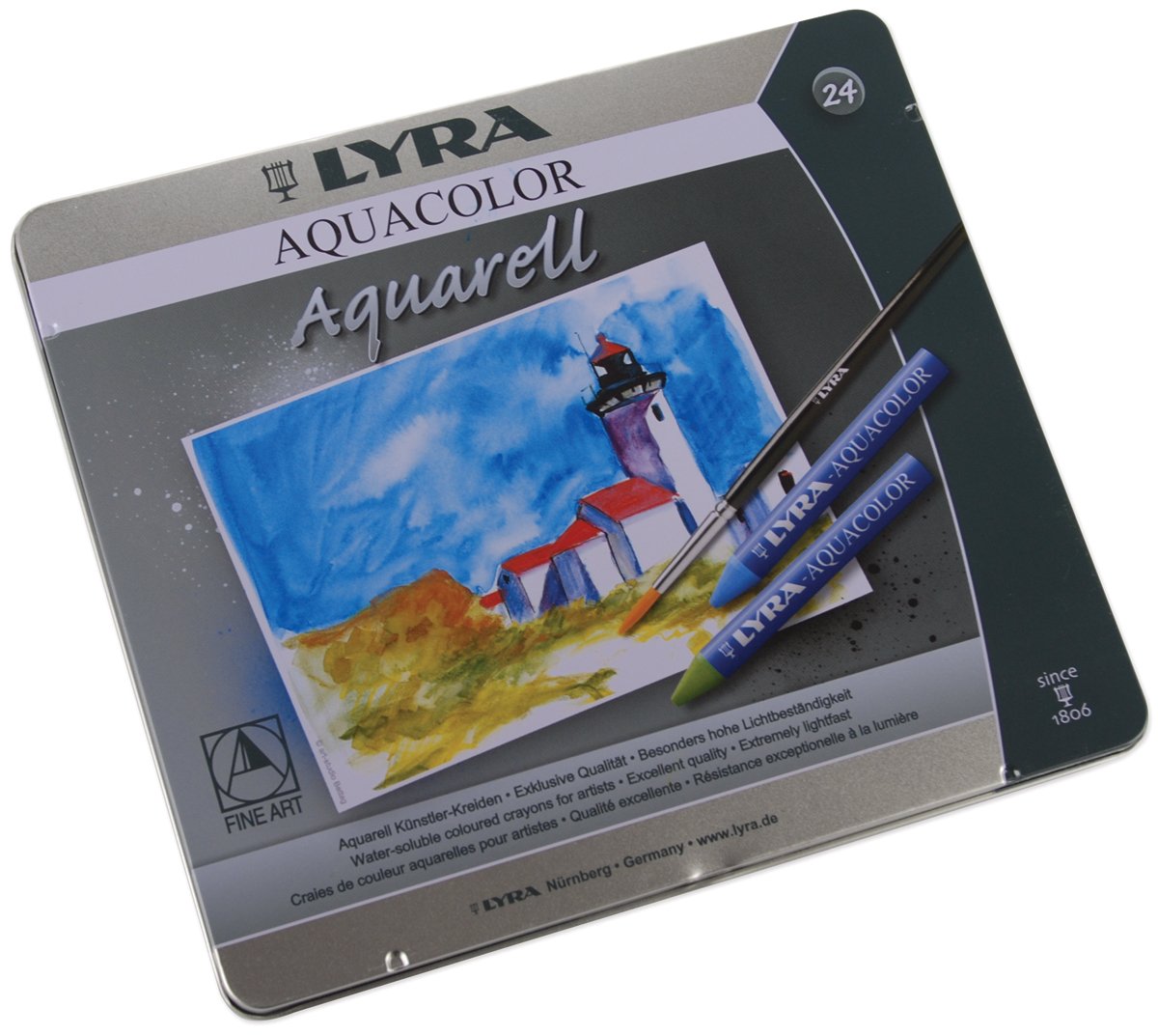 lyra-aquacolor-bo-te-m-tal-12-crayons-pastels-aquarellables image 5