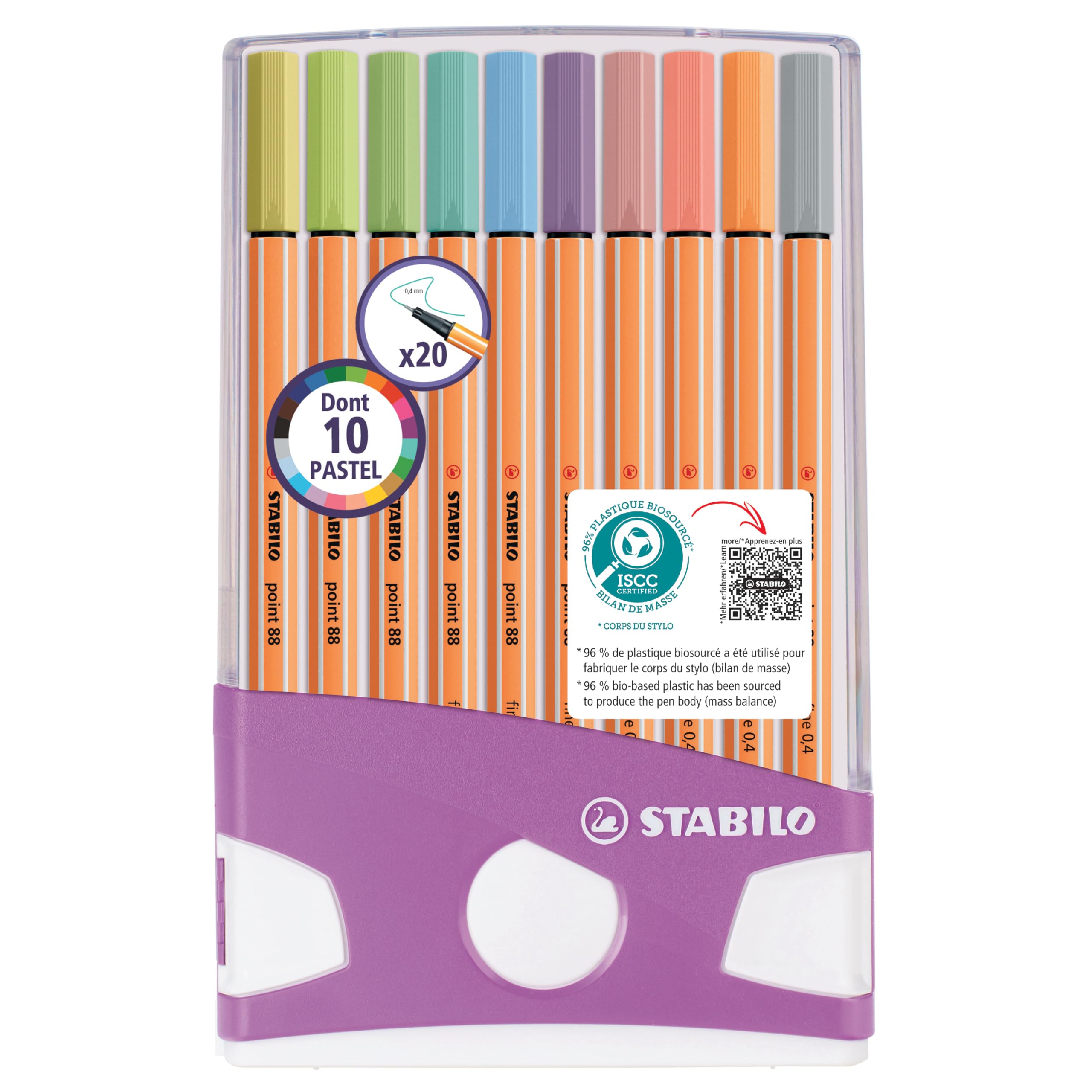 stabilo-point-88-tui-colorparade-de-20-stylos-feutres-pointe-fine-0-4-mm-coloris image 2