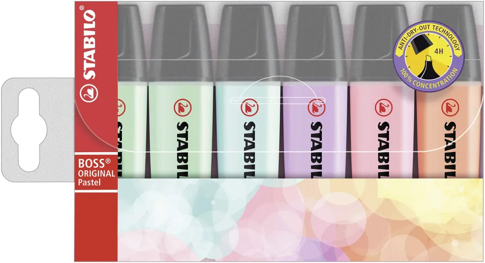 stabilo-boss-original-surligneurs-pastels-pochette-de-6 image 1