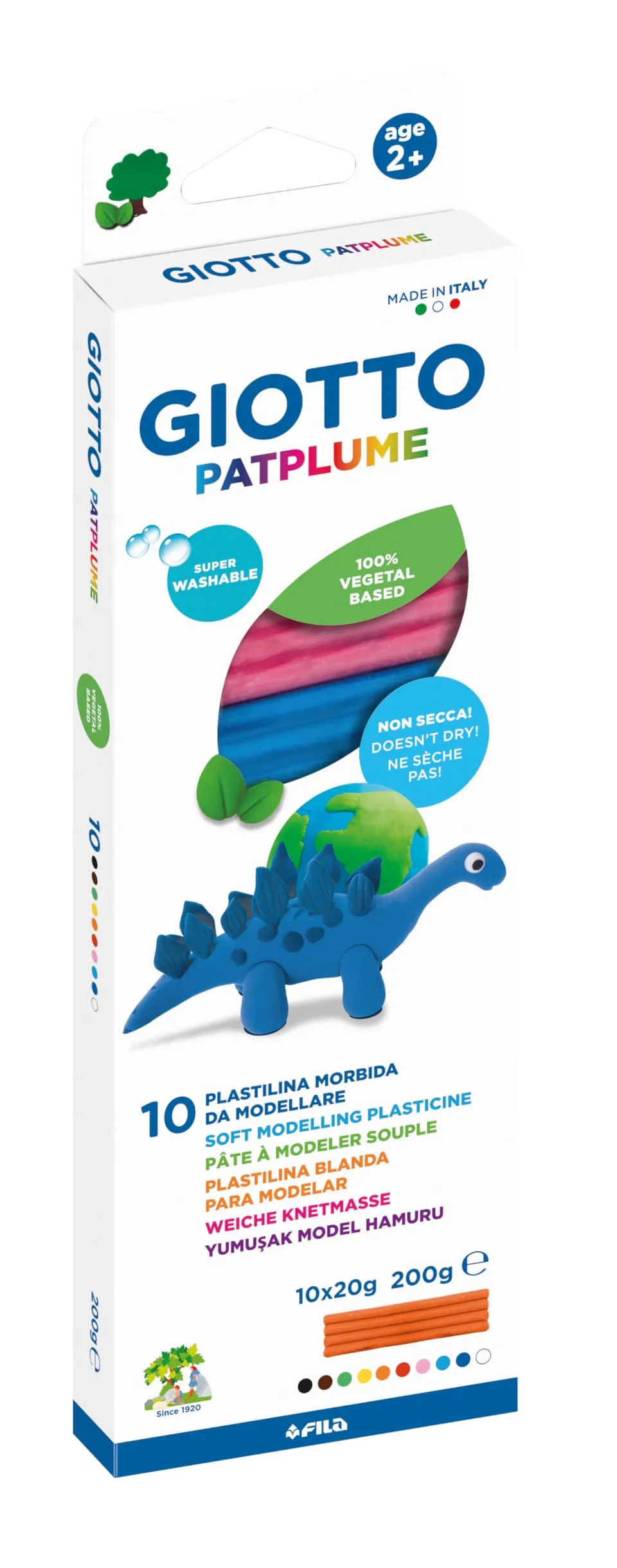 giotto-patplume-p-te-modeler-10-x-200g-couleurs-classiques image 1
