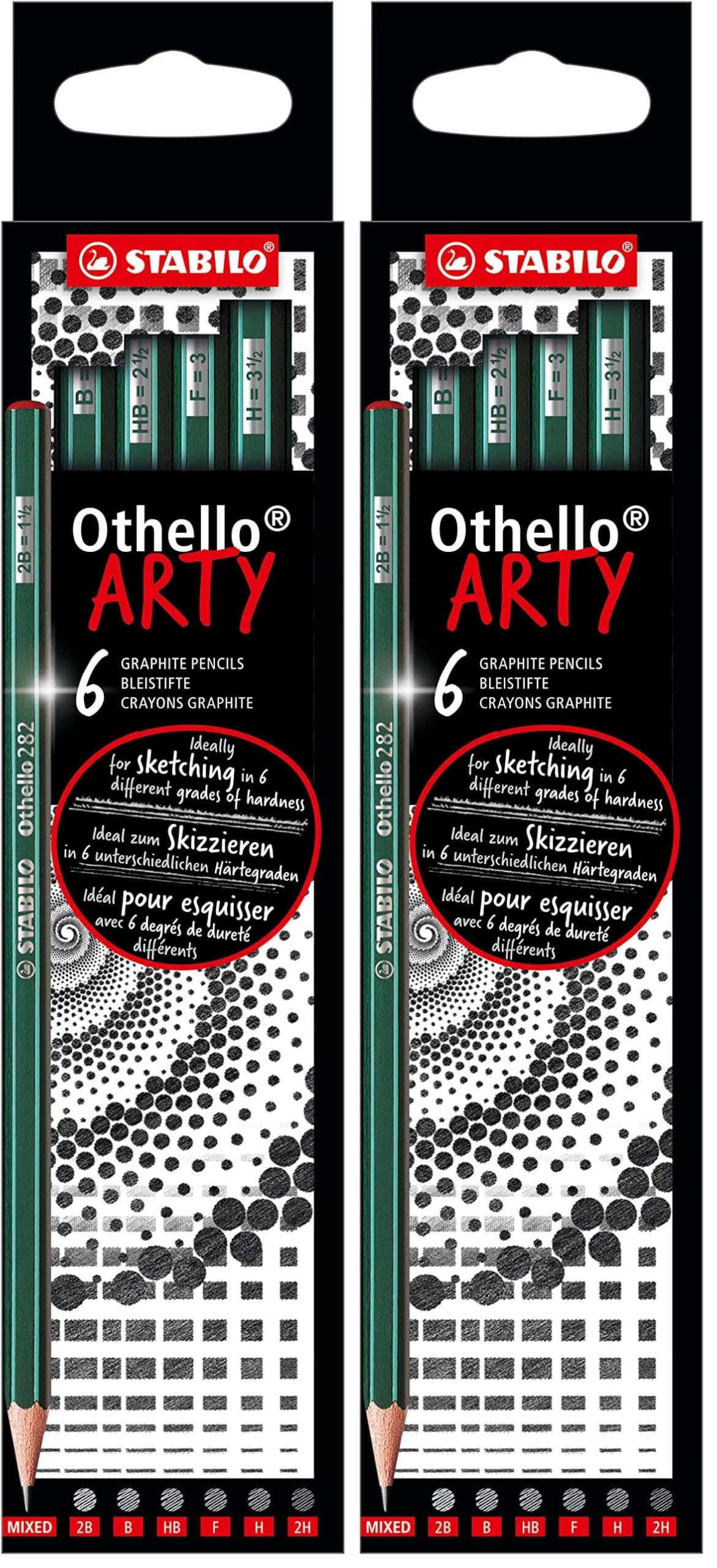 stabilo-othello-arty-crayon-graphite-tui-x-6-duret-s-2b-2h image 8