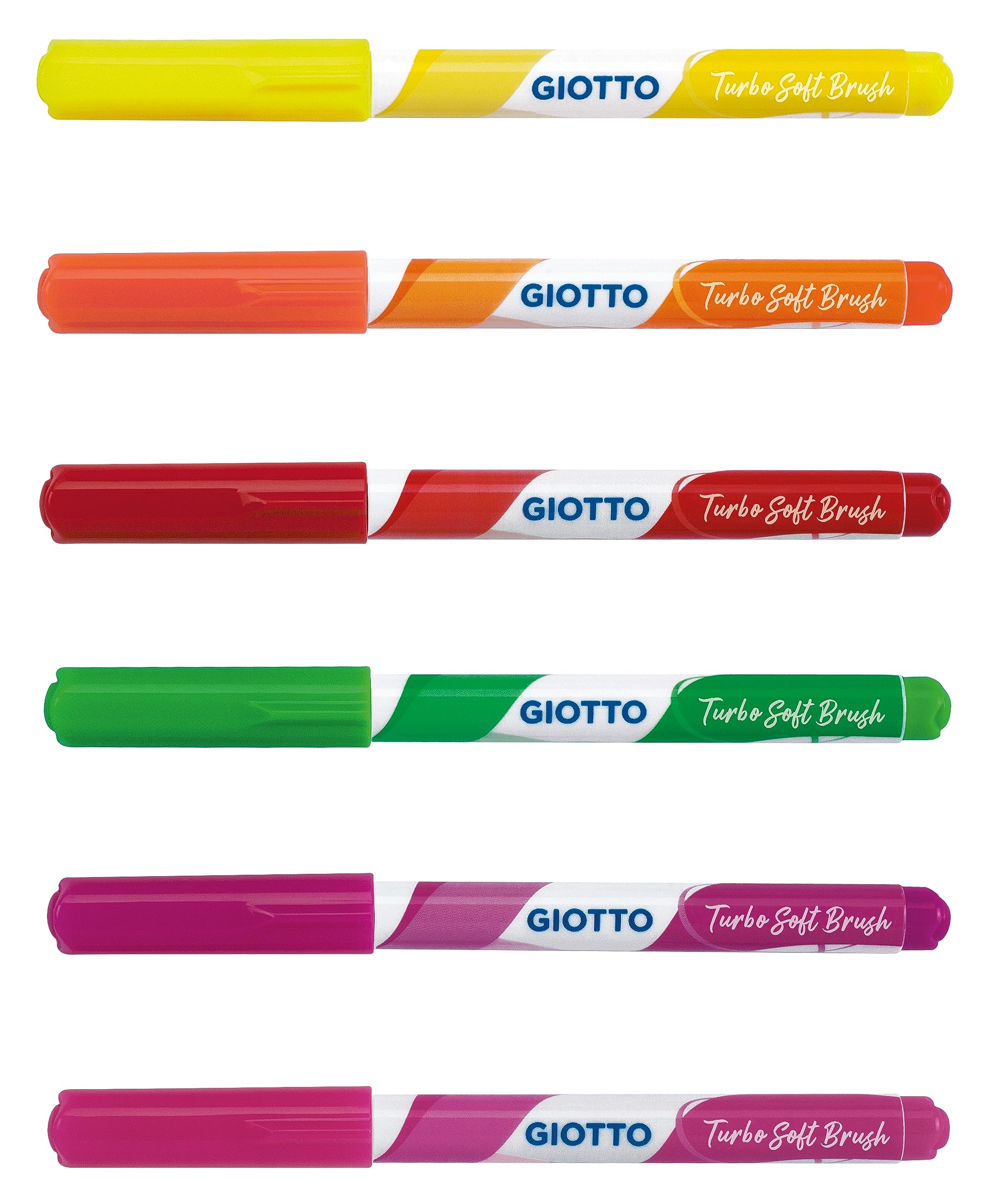 giotto-turbo-soft-brush-fluo-tui-6-feutres-pointe-pinceau image 2