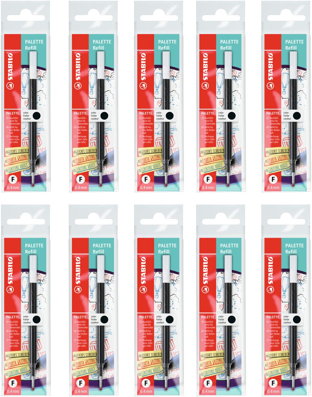 stabilo-palette-lot-de-10-recharges-d-encre-gel-rouge-pour-stylo-roller image 6