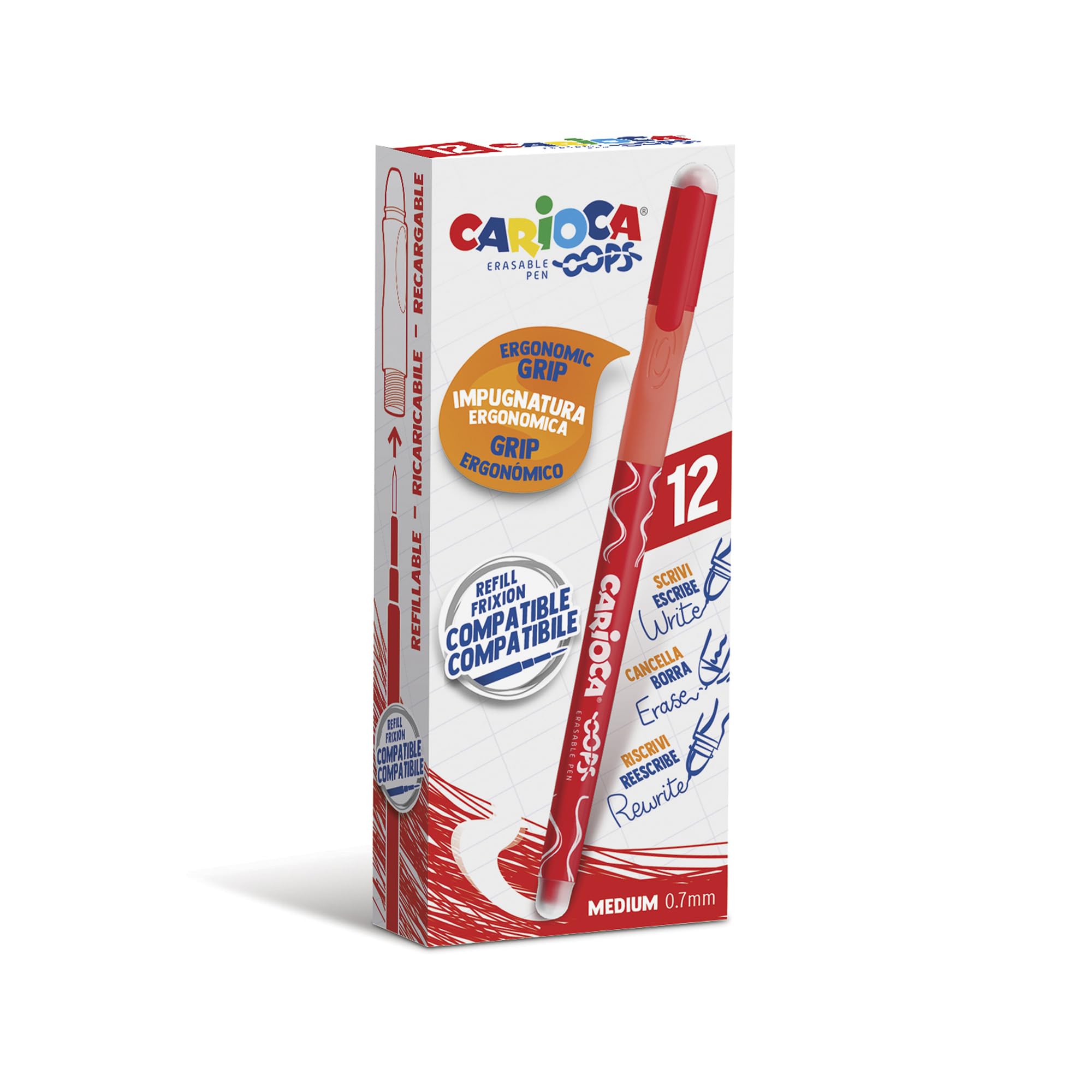 carioca-oops-bleu-stylo-effacable-0-7-mm-lot-de-12 image 4