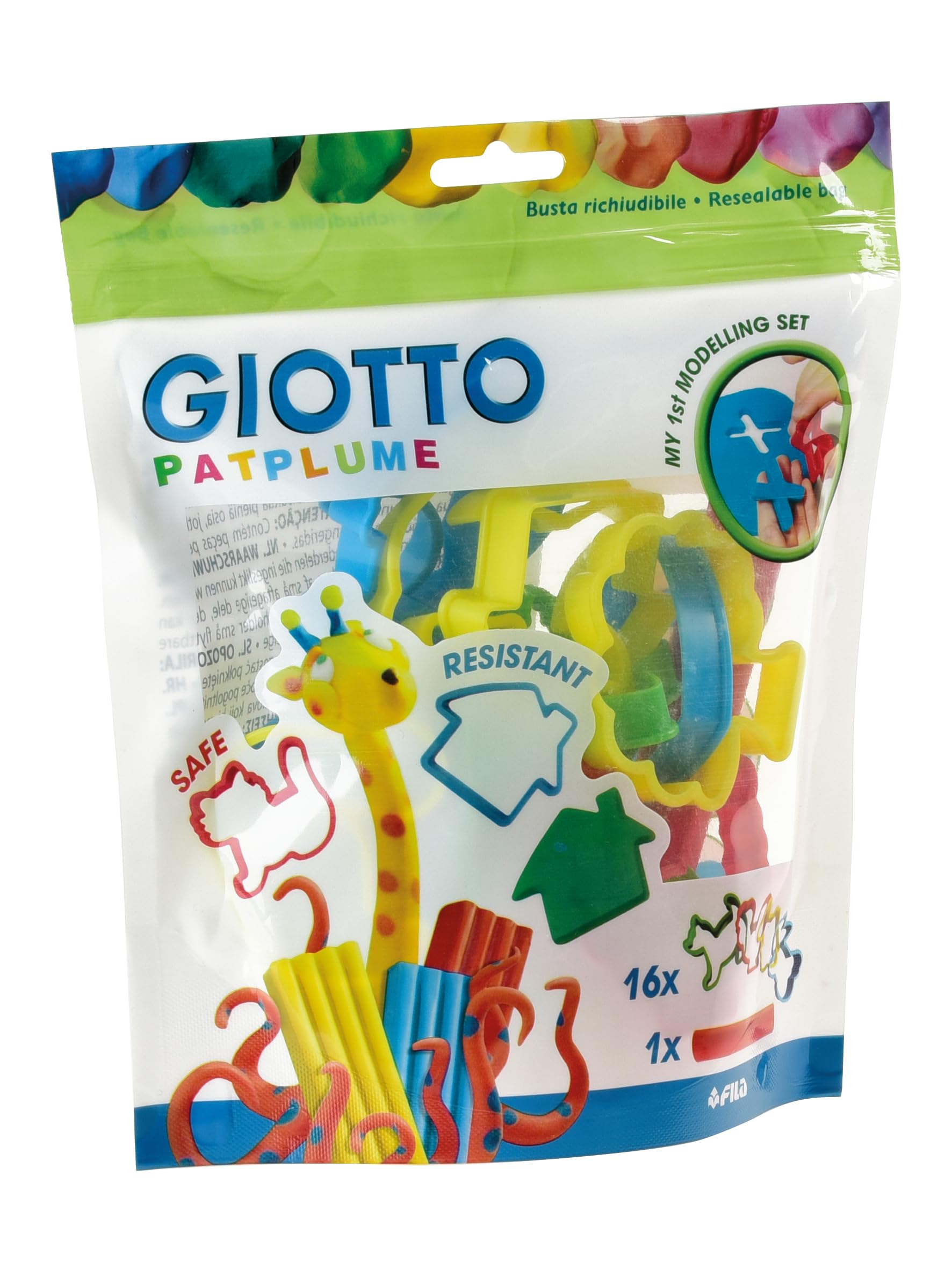 giotto-patplume-accessoire-de-modelage-sachet-16-pi-ces-couleurs-assorties image 1