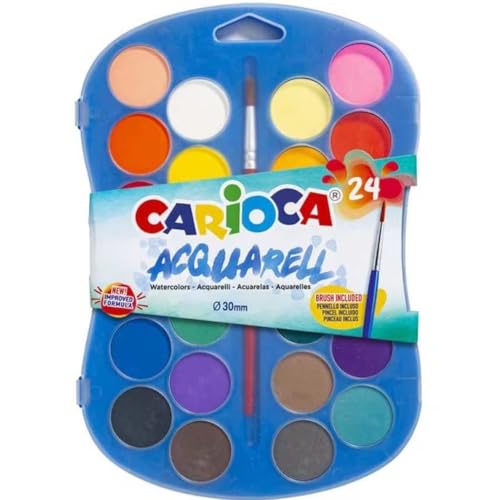 carioca-aquarelle-peinture-aquarelle-en-pastilles-x-24-couleurs-primaires-30-mm image 4