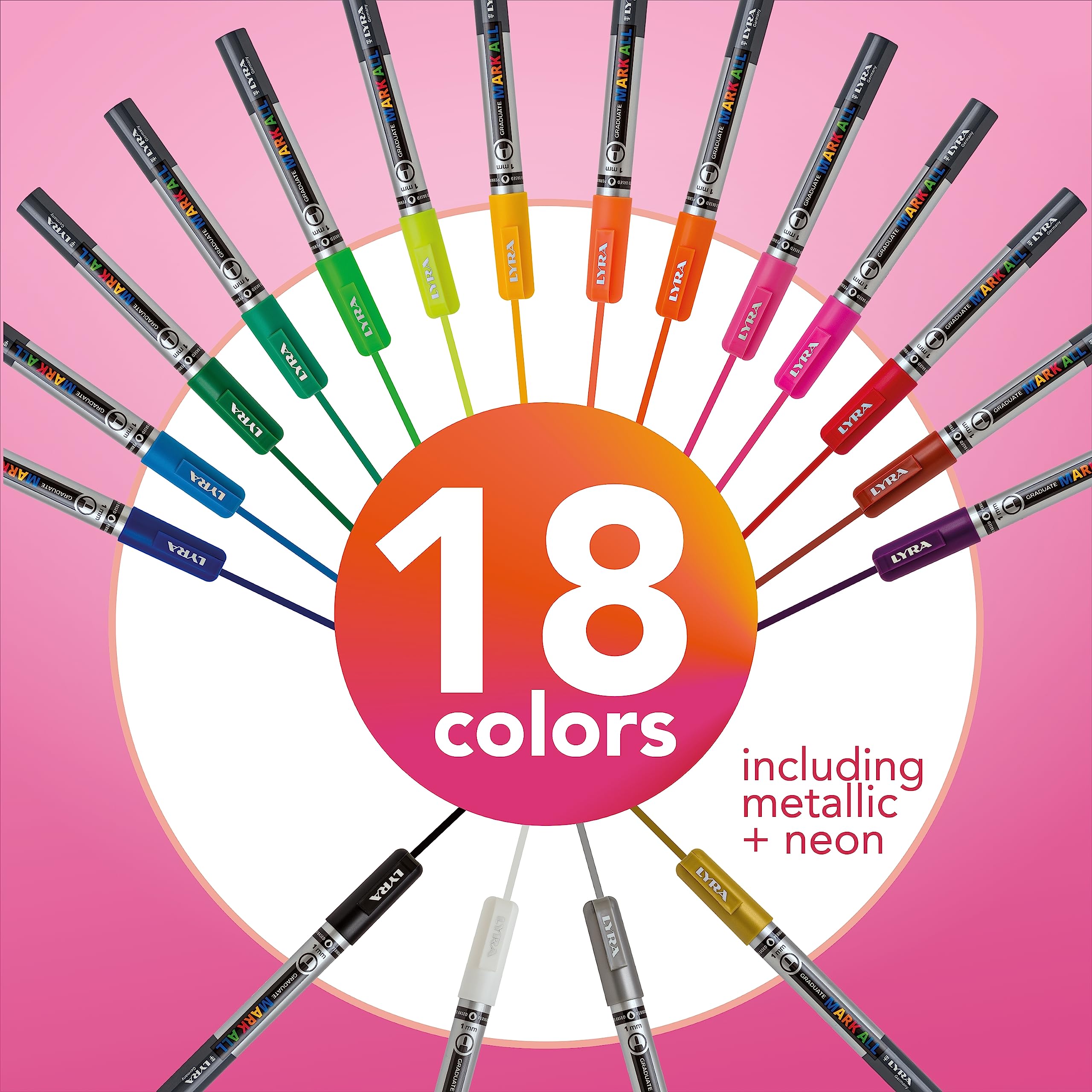 lyra-graduate-mark-all-etui-12-marqueurs-permanents-2-mm-couleurs-assorties image 4