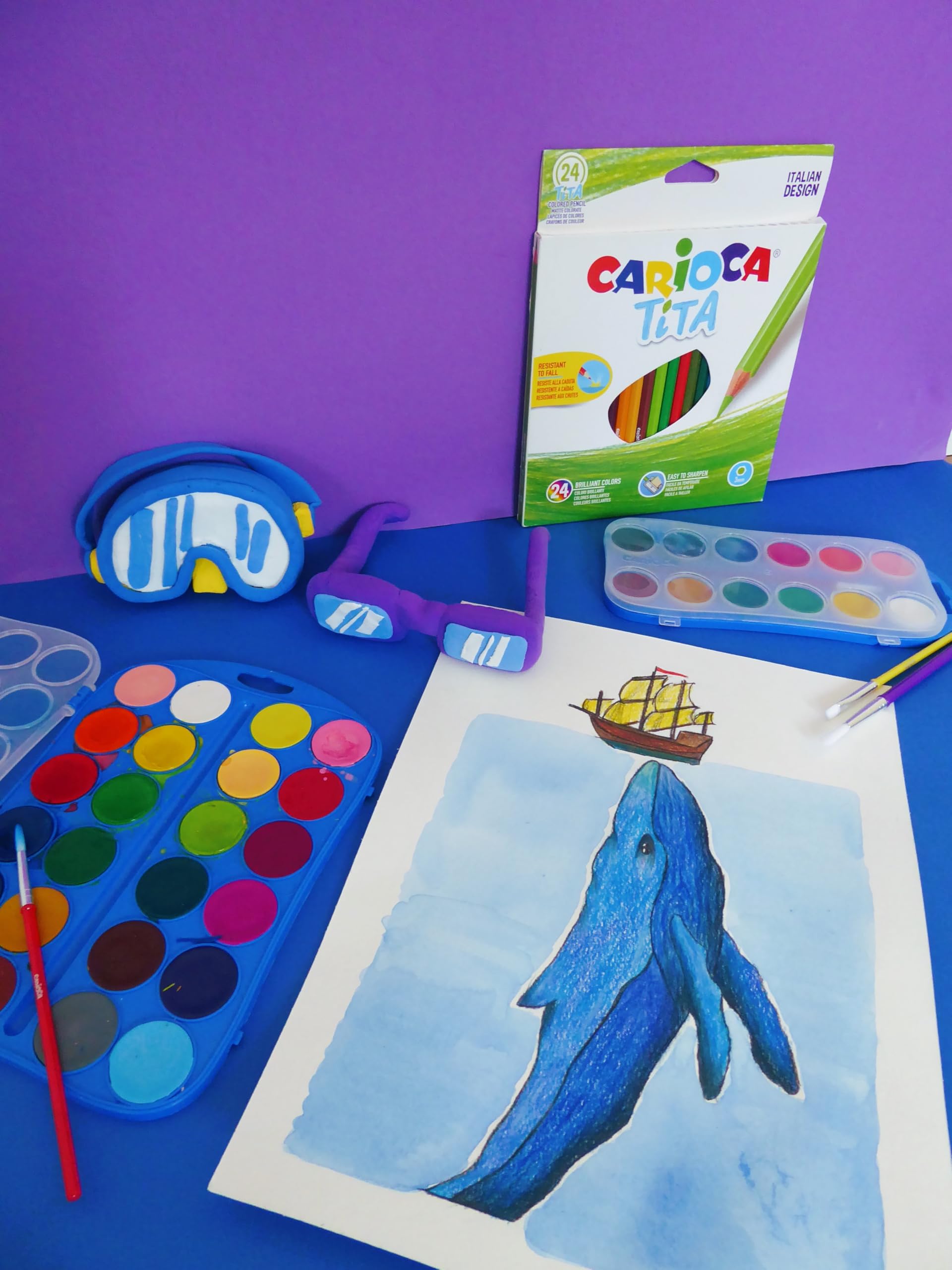 carioca-aquarelle-peinture-aquarelle-en-pastilles-x-24-couleurs-primaires-30-mm image 2