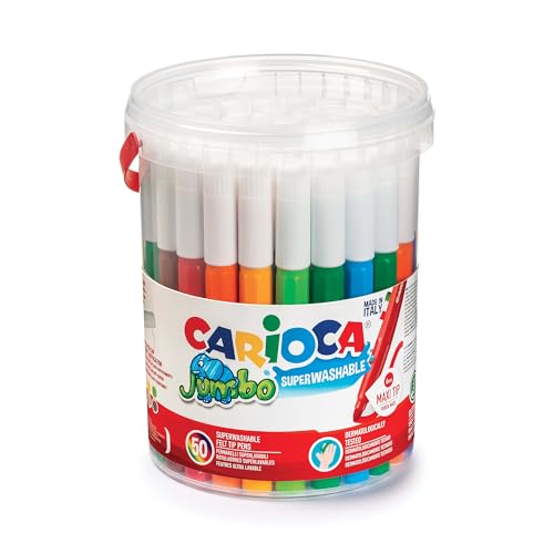 carioca-jumbo-bo-te-de-50-feutres-lavables-pointe-bloqu-e-6-mm-pour-enfants image 5