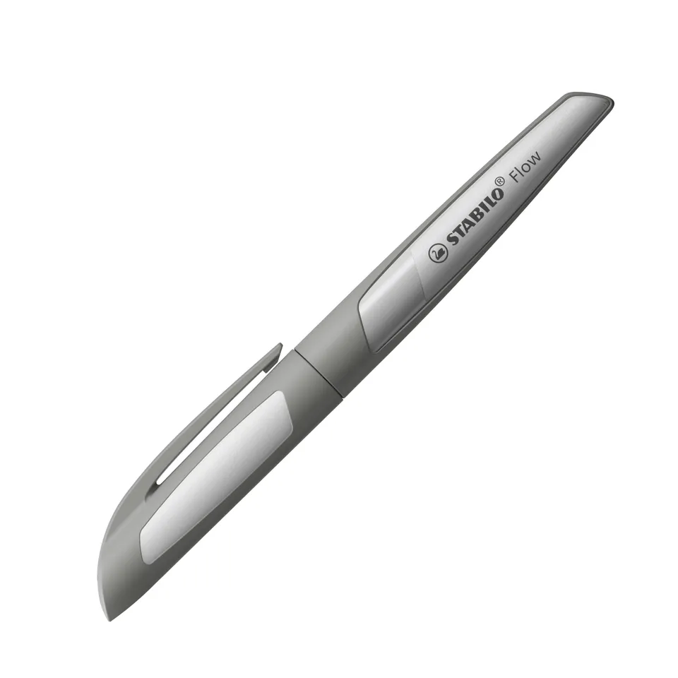stabilo-flow-stylo-plume-rechargeable-gris-bleu image 1