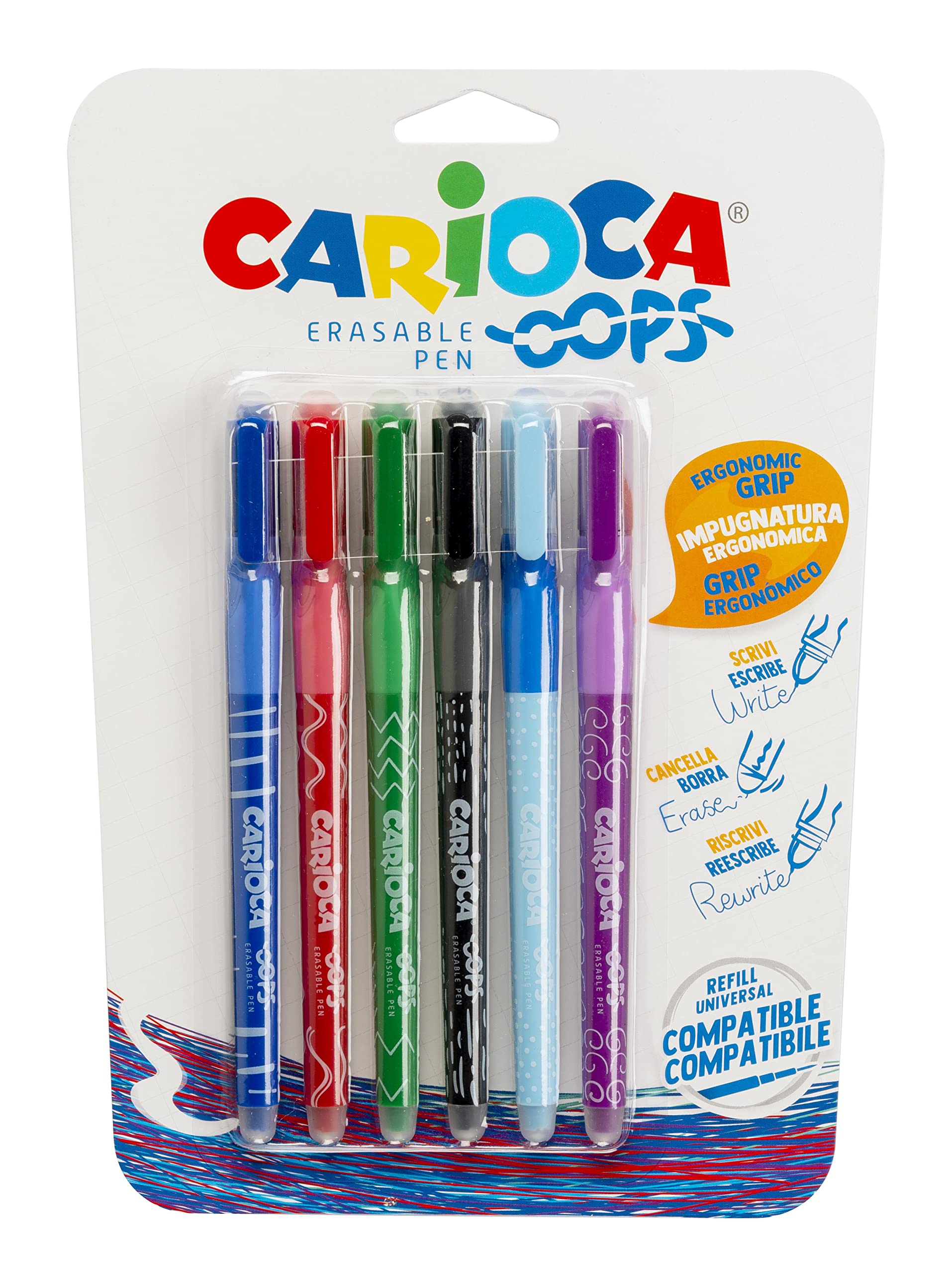 carioca-oops-bleu-stylo-effacable-0-7-mm-lot-de-12 image 6