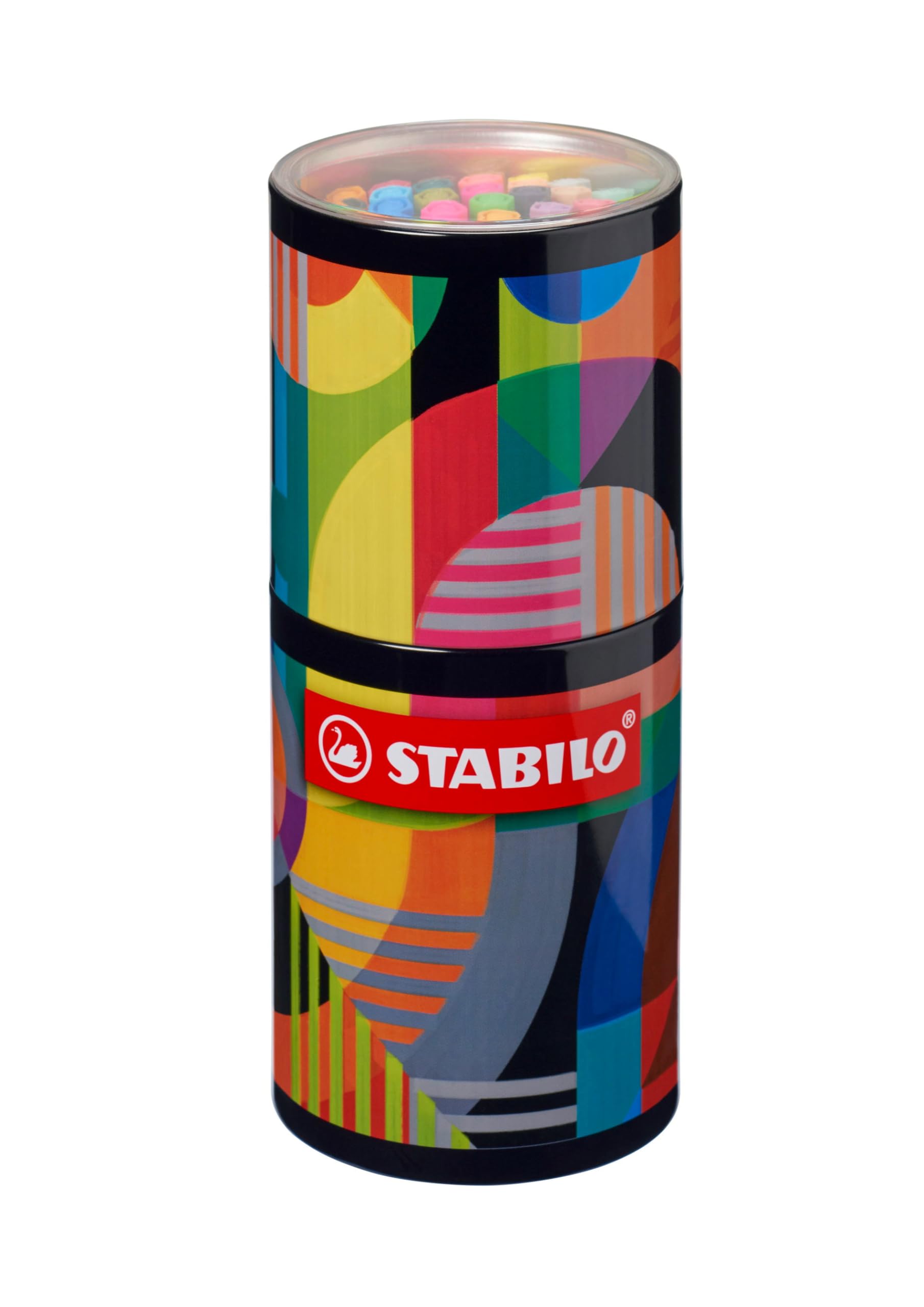 stabilo-pen-68-arty-bo-te-m-tal-ronde-45-feutres-coloriage-pointe-moyenne image 2