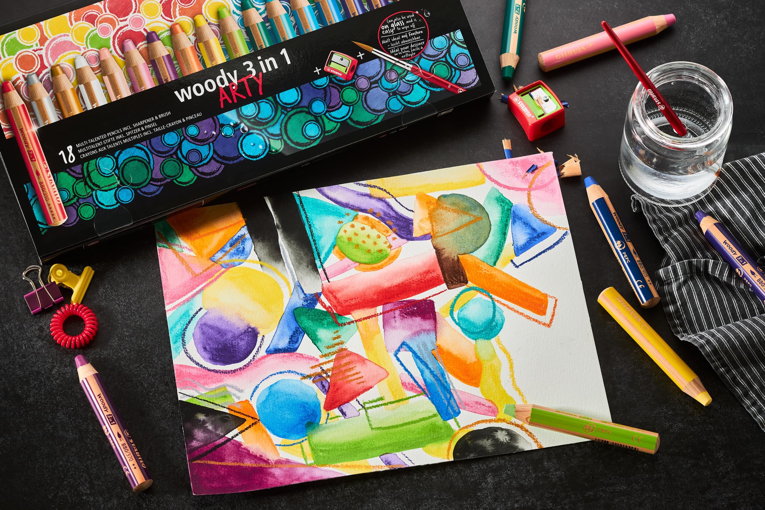stabilo-woody-3-in-1-arty-tui-carton-de-18-crayons-de-couleur-multi-usages-pince image 6