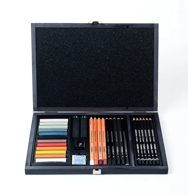lyra-rembrandt-monochrome-coffret-bois-32-pi-ces-de-dessin image 1