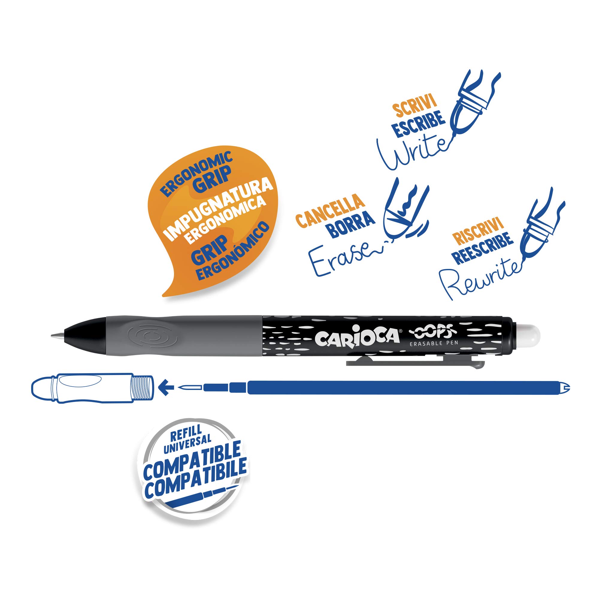 carioca-oops-stylo-effa-able-encre-thermosensible-noir-pointe-0-7-mm-2 image 2