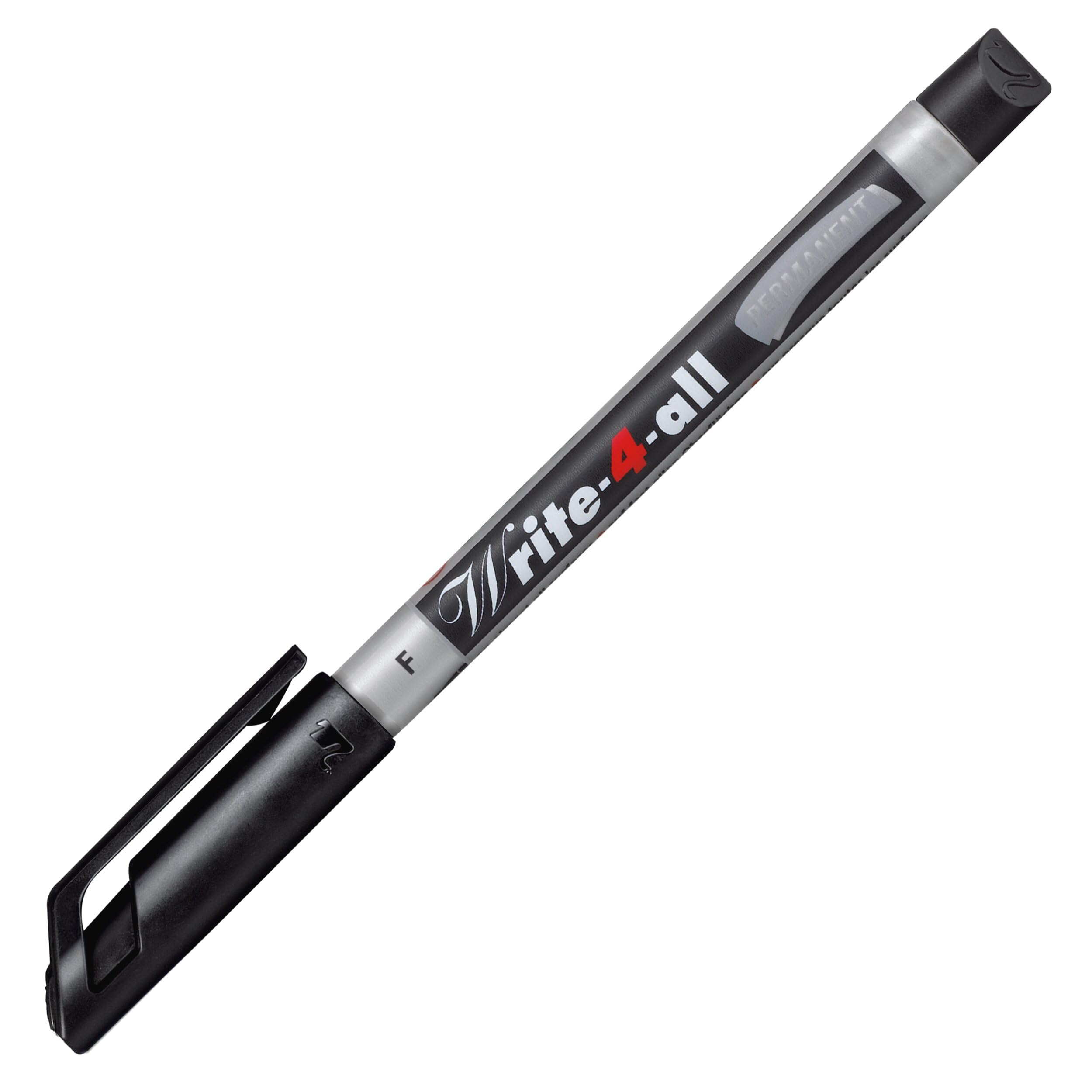 stabilo-write-4-all-marqueur-permanent-0-7-mm-noir-lot-x-10-toutes-surfaces-liss image 2