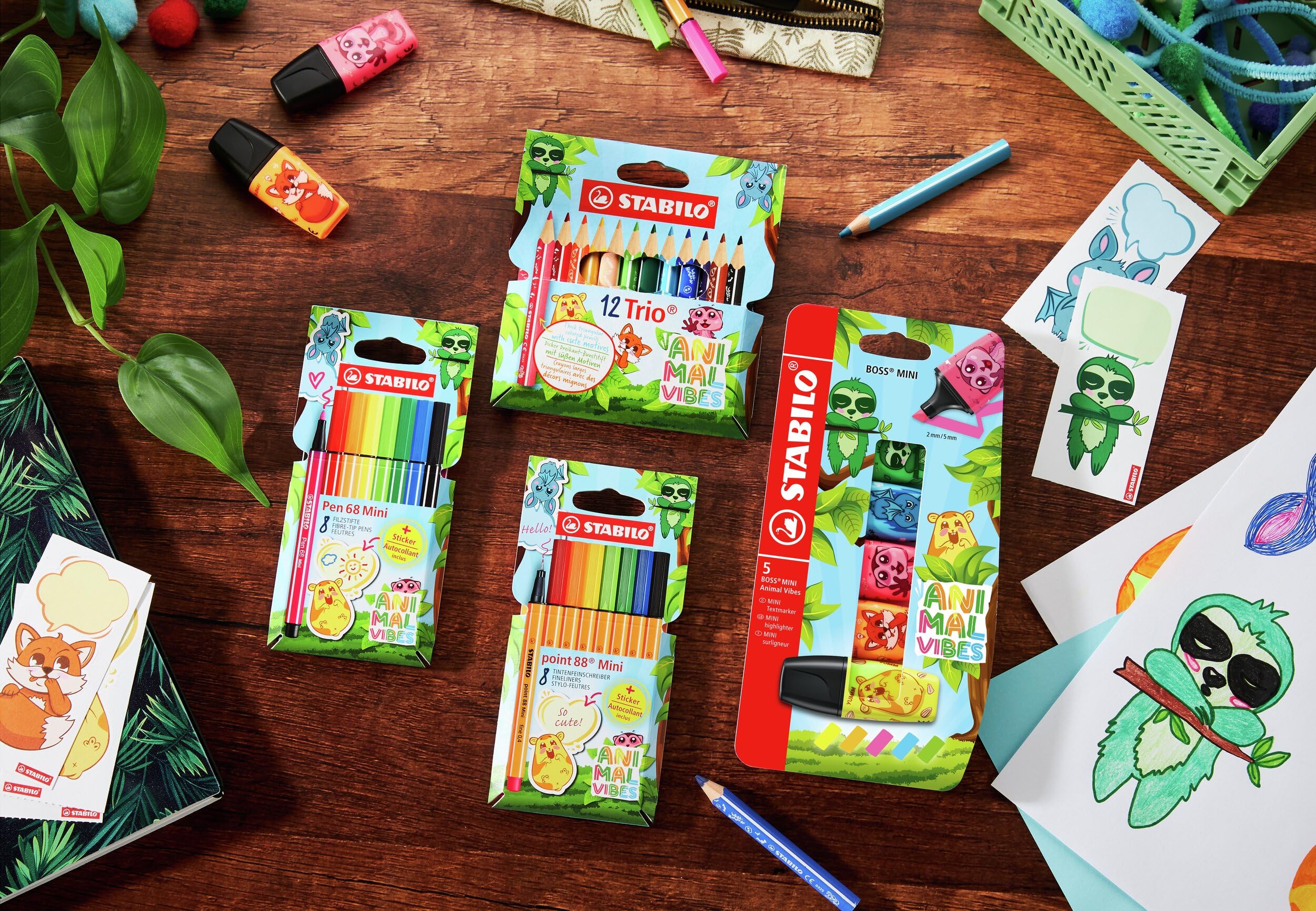 stabilo-pen-68-mini-animal-vibes-8-mini-feutres-de-coloriage-sticker image 6