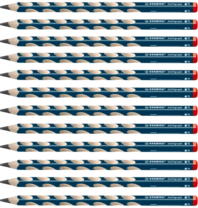 stabilo-easygraph-lot-12-crayons-graphite-ergonomiques-hb-bleu-ardoise-pour-droi image 1