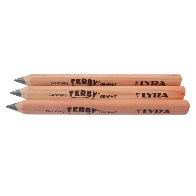 lyra-ferby-3-crayons-graphite-jumbo-triangulaires-non-laqu-s-mine-6-25-mm-appren image 1