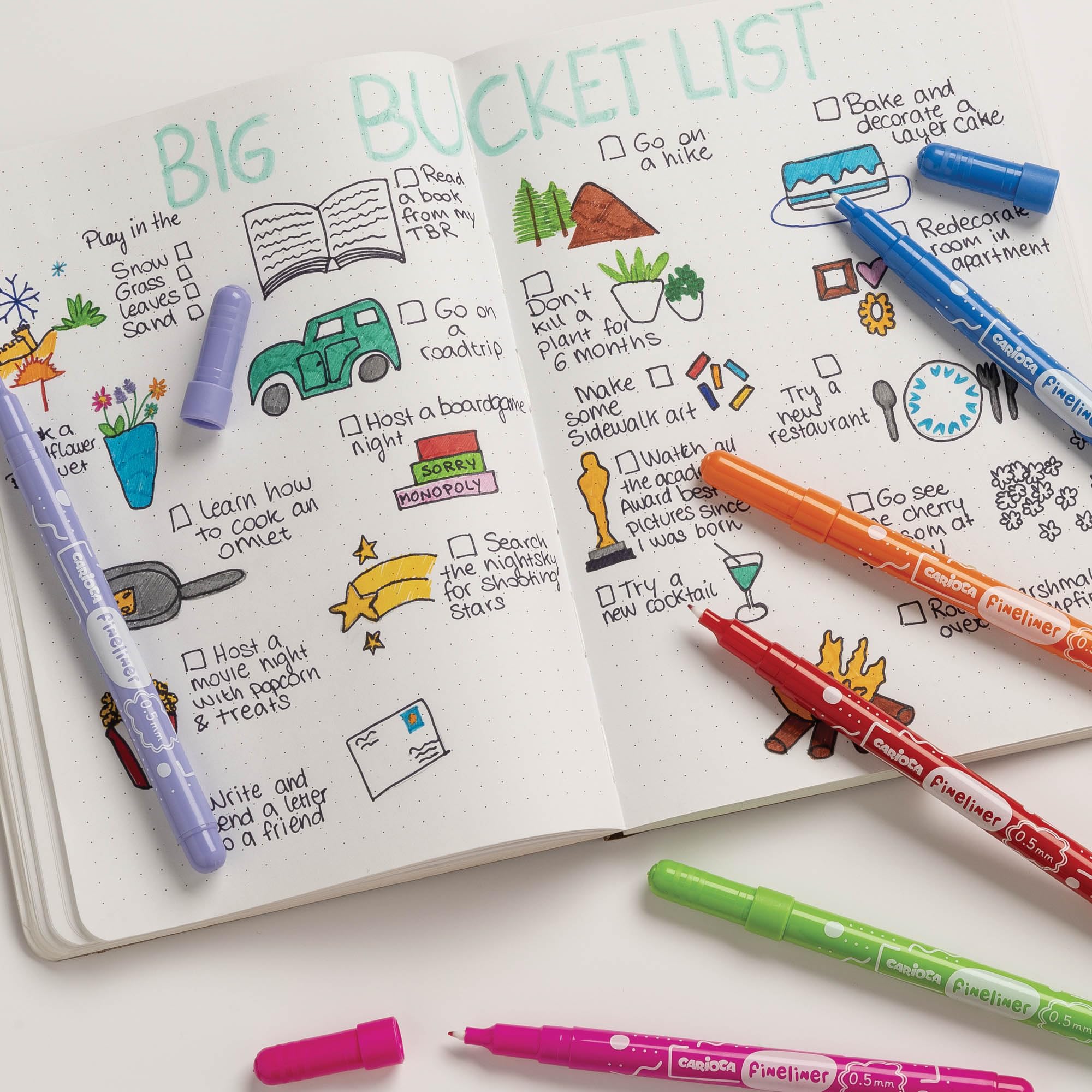 carioca-fineliner-bo-te-de-30-fineliners-couleurs-assorties-pointe-pr-cise-0-5-m image 4
