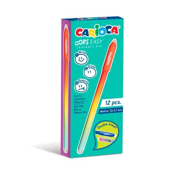 carioca-oops-easy-stylo-gel-effa-able-rouge-0-7-mm-lot-de-12 image 1