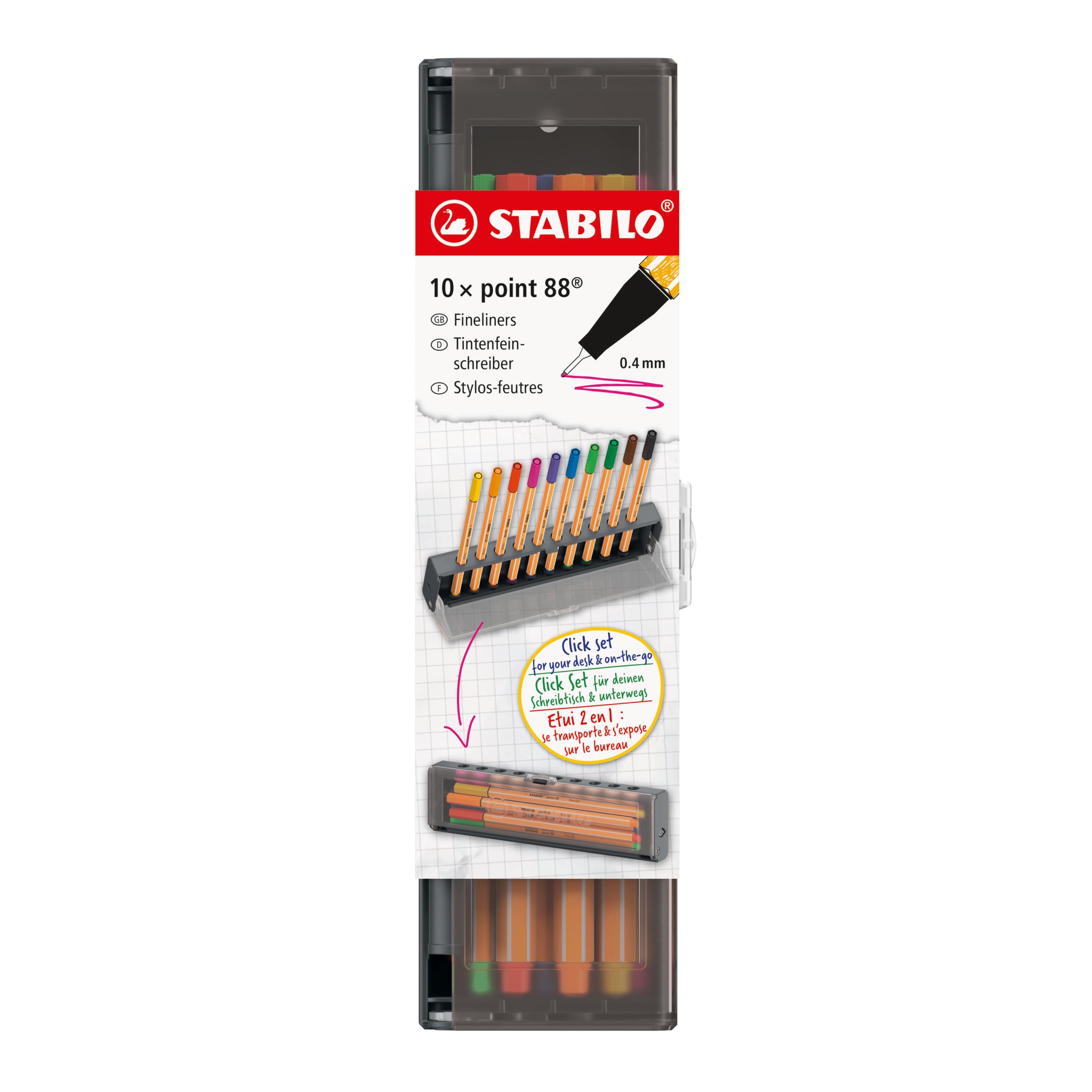stabilo-point-88-tui-click-box-10-stylos-feutres-pointe-fine-0-4-mm image 2