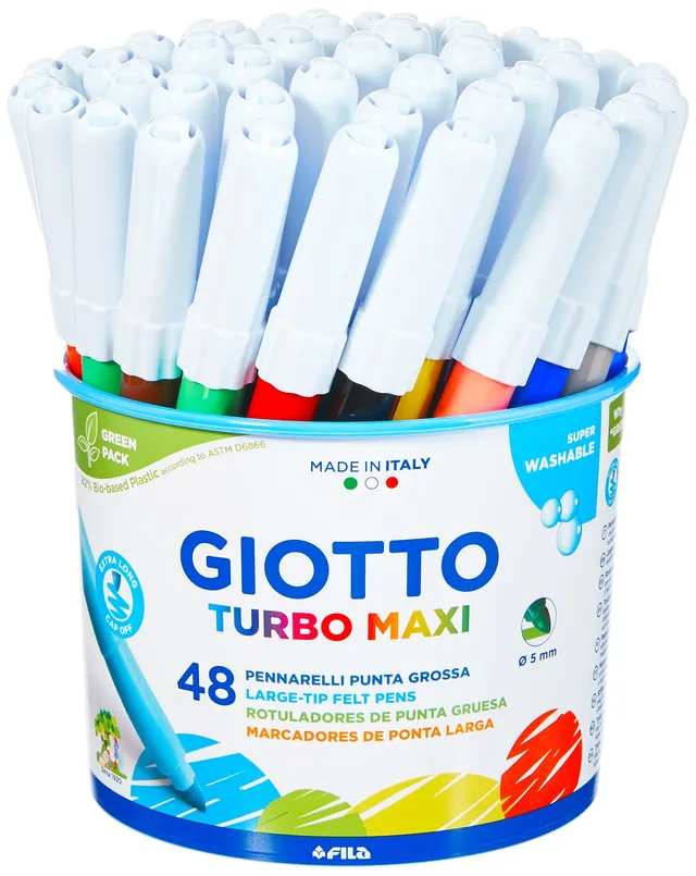 giotto-turbo-maxi-pot-48-feutres-assortis-pointe-jumbo image 1